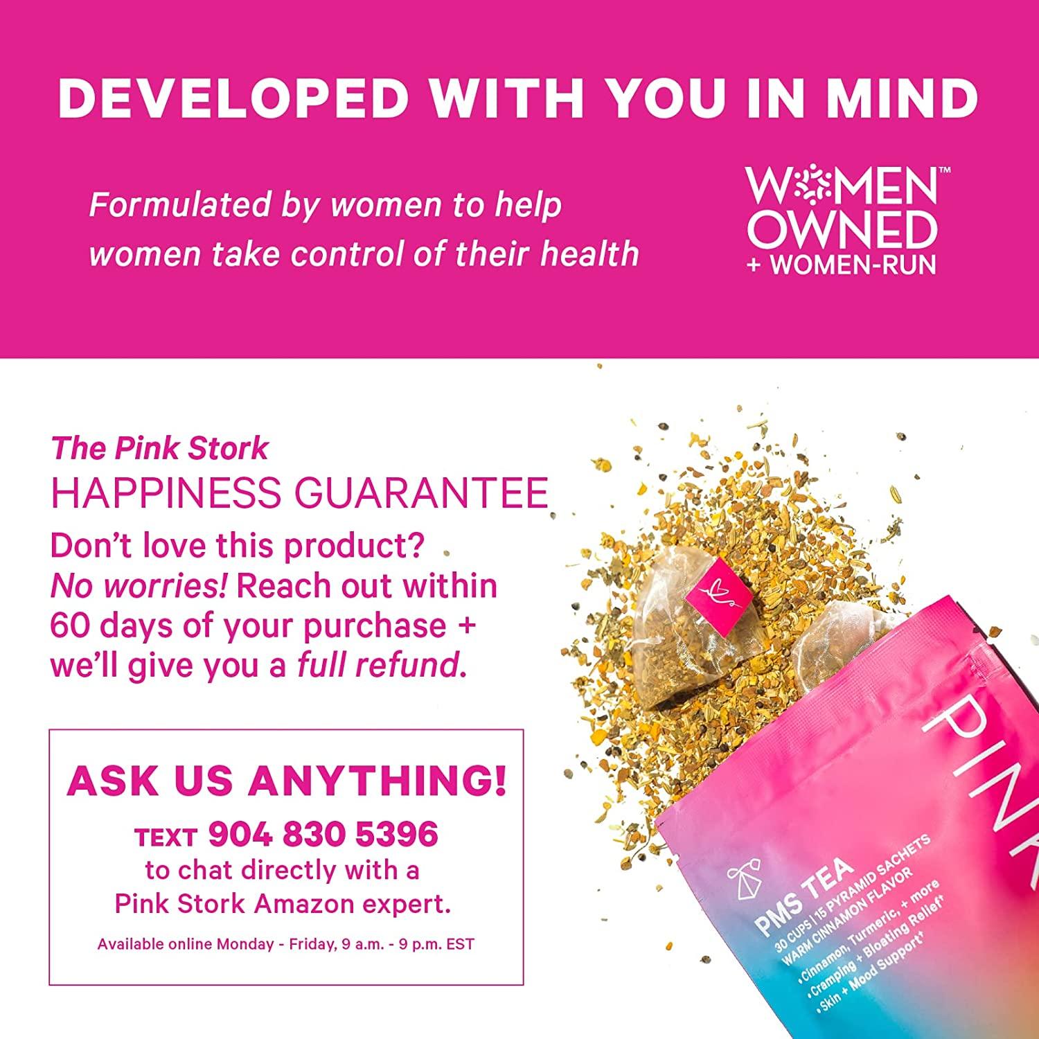 Pink Stork PMS Tea Warm Cinnamon Tea, 100 Organic, Natural Period