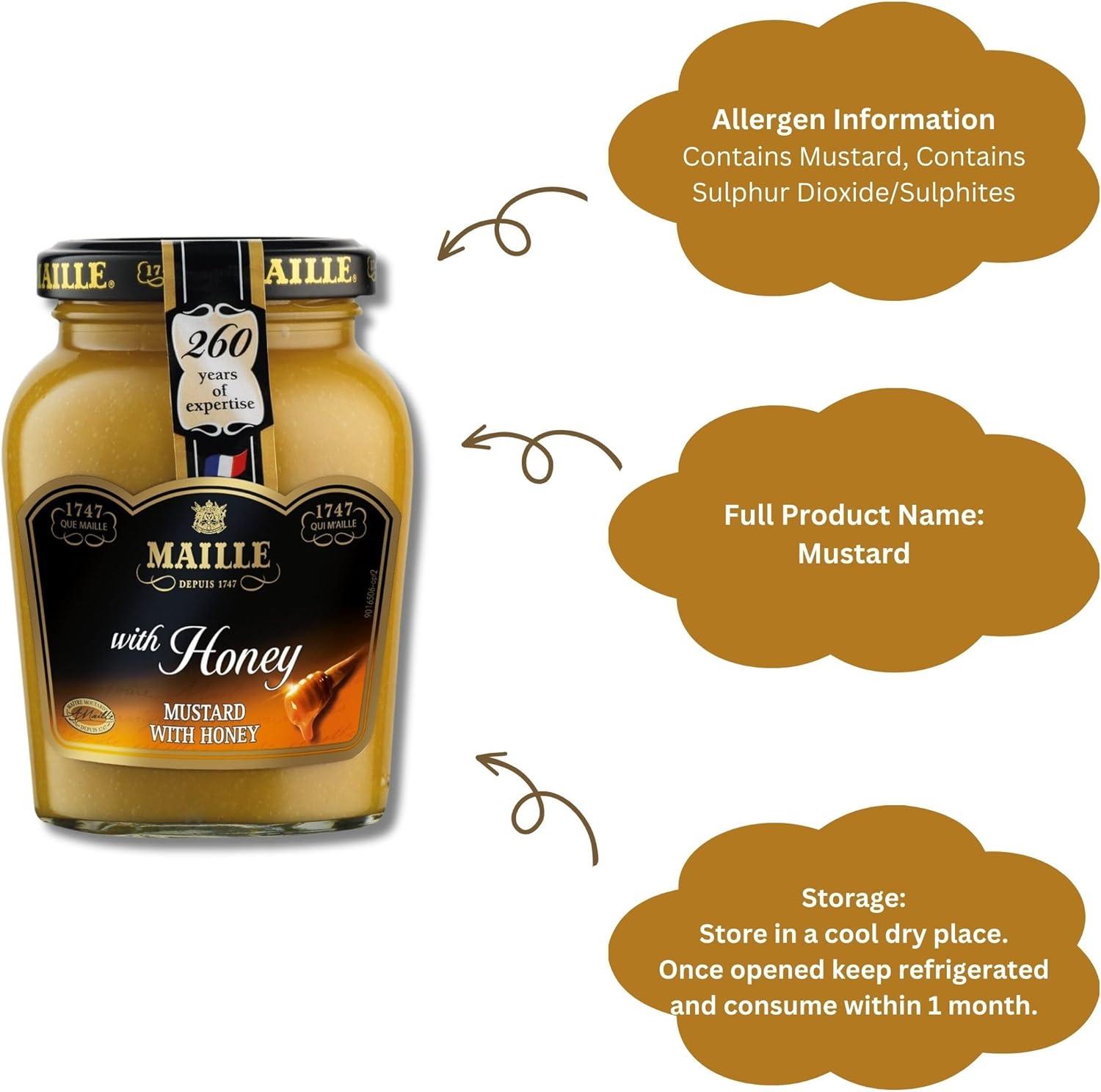 Maille Honey Dijon Mustard, 8.1 Oz (Case Of 4