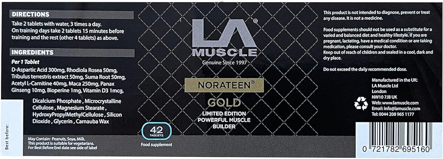 LA Muscle Norateen Gold (42 Capsules - 2 Pack) 100% Natural - View #9
