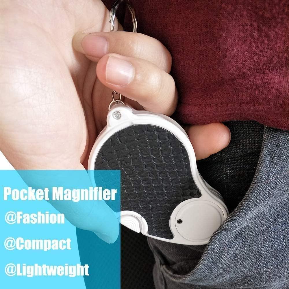 Magnifying Glass with Light, Lighted Magnifying Glass, 5X Handheld Pocket  Magnifier Small Illuminated Folding Hand Held Lighted Magnifier for Reading  Coins Hobby Travel - 45 Mm Diameter