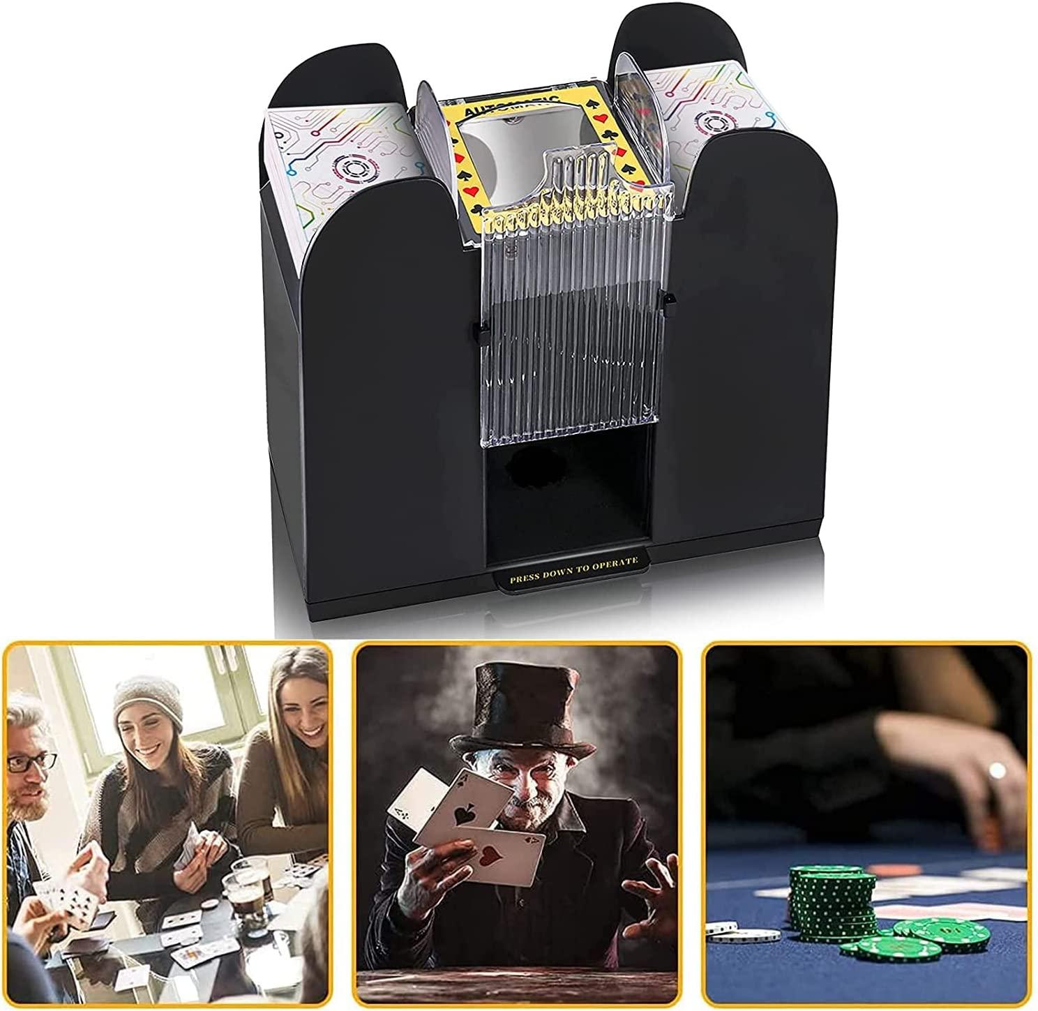 Nileole 2/6 Decks Automatic Card Shuffler, Electric Shuffler for UNO