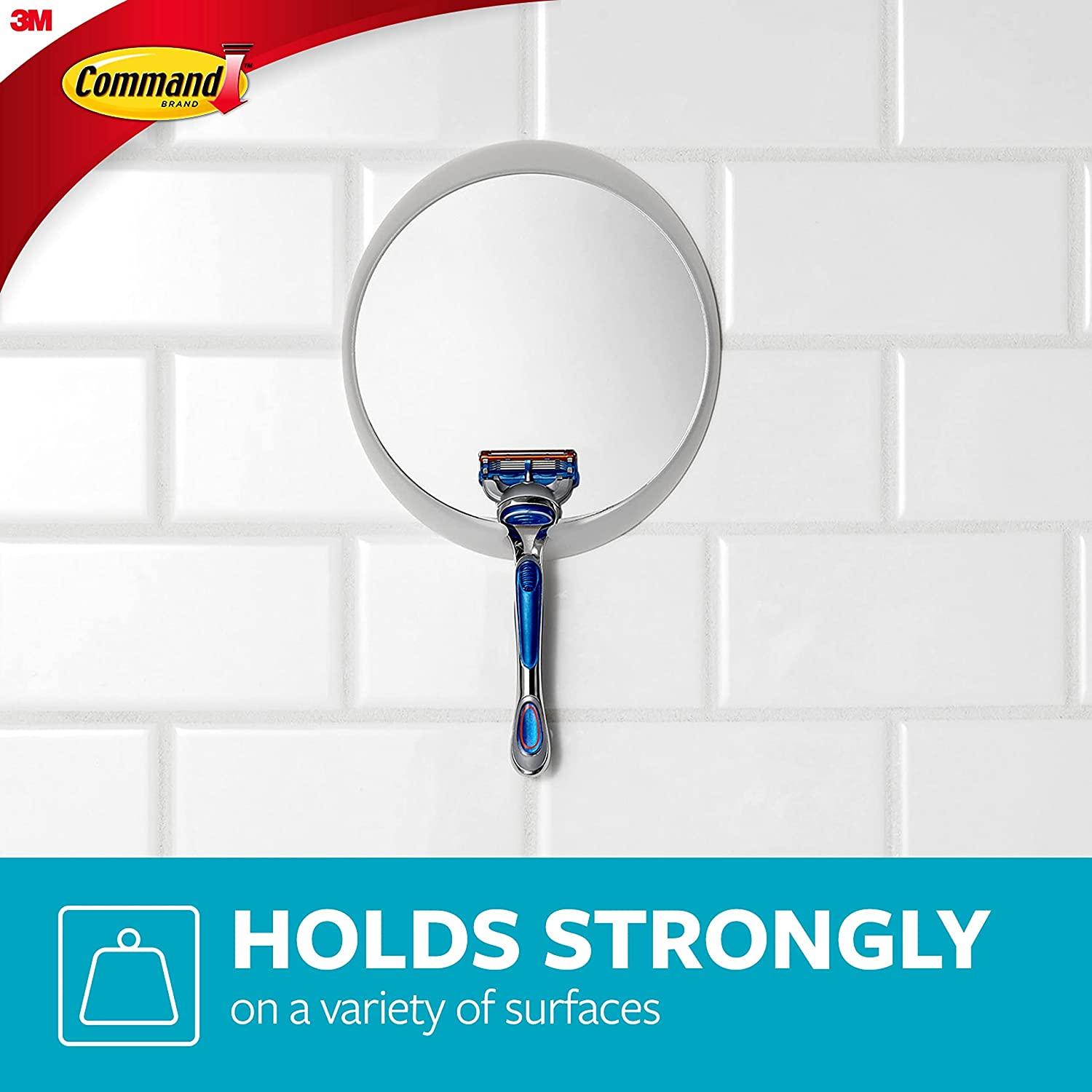 Command Fog Resistant Mirror, 1Mirror, 2WaterResistant Strips