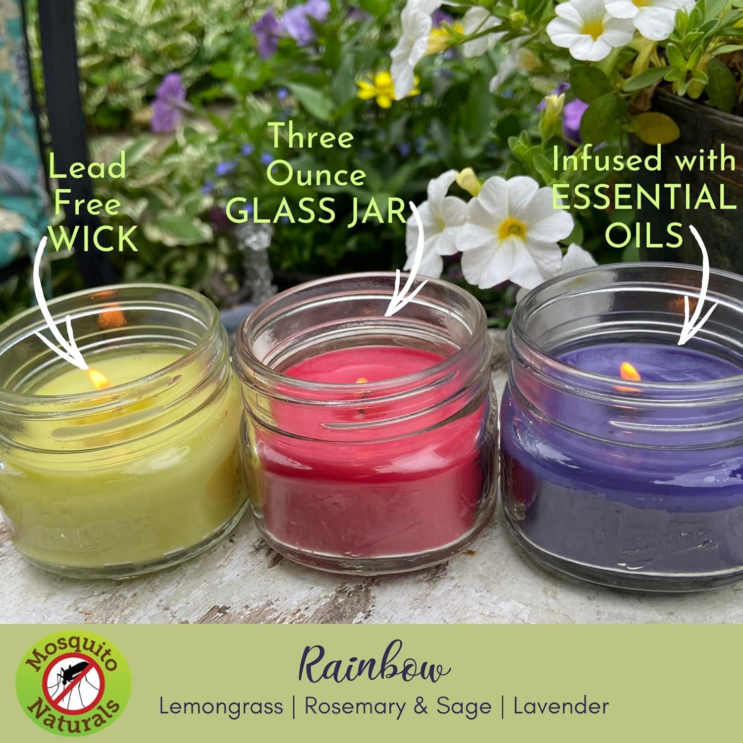 Natural Soy Candles Set of Lemongrass Lavender Rosemary Sage