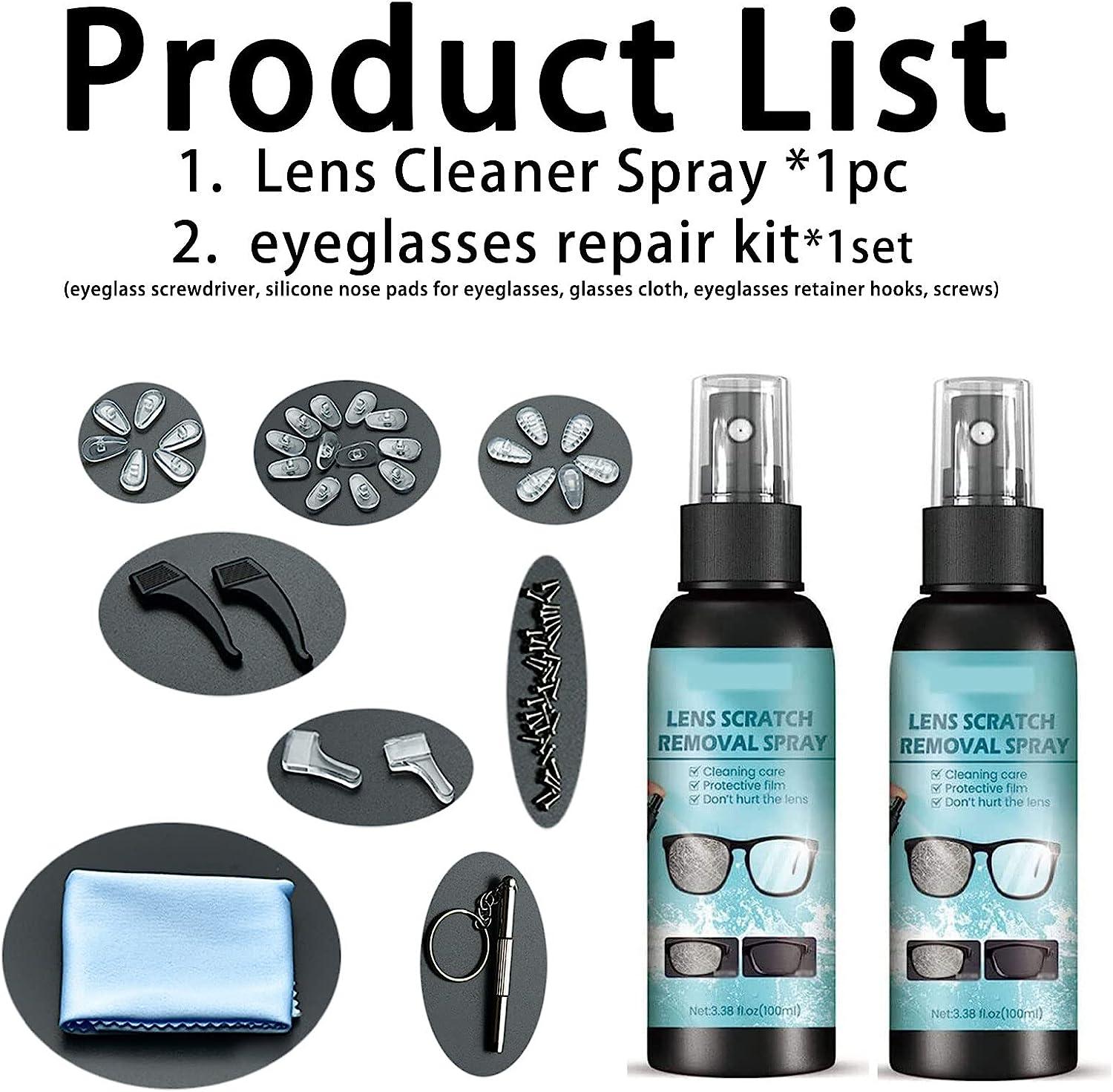  Lens Scratch Removal Spray, Eyeglass Windshield Glass Repair  Liquid, Eyeglass Glass Scratch Repair Solution, Lens Scratch Remover,  Glasses Cleaner Spray for Sunglasses Screen Cleaner Tools (1pc) : Health &  Household