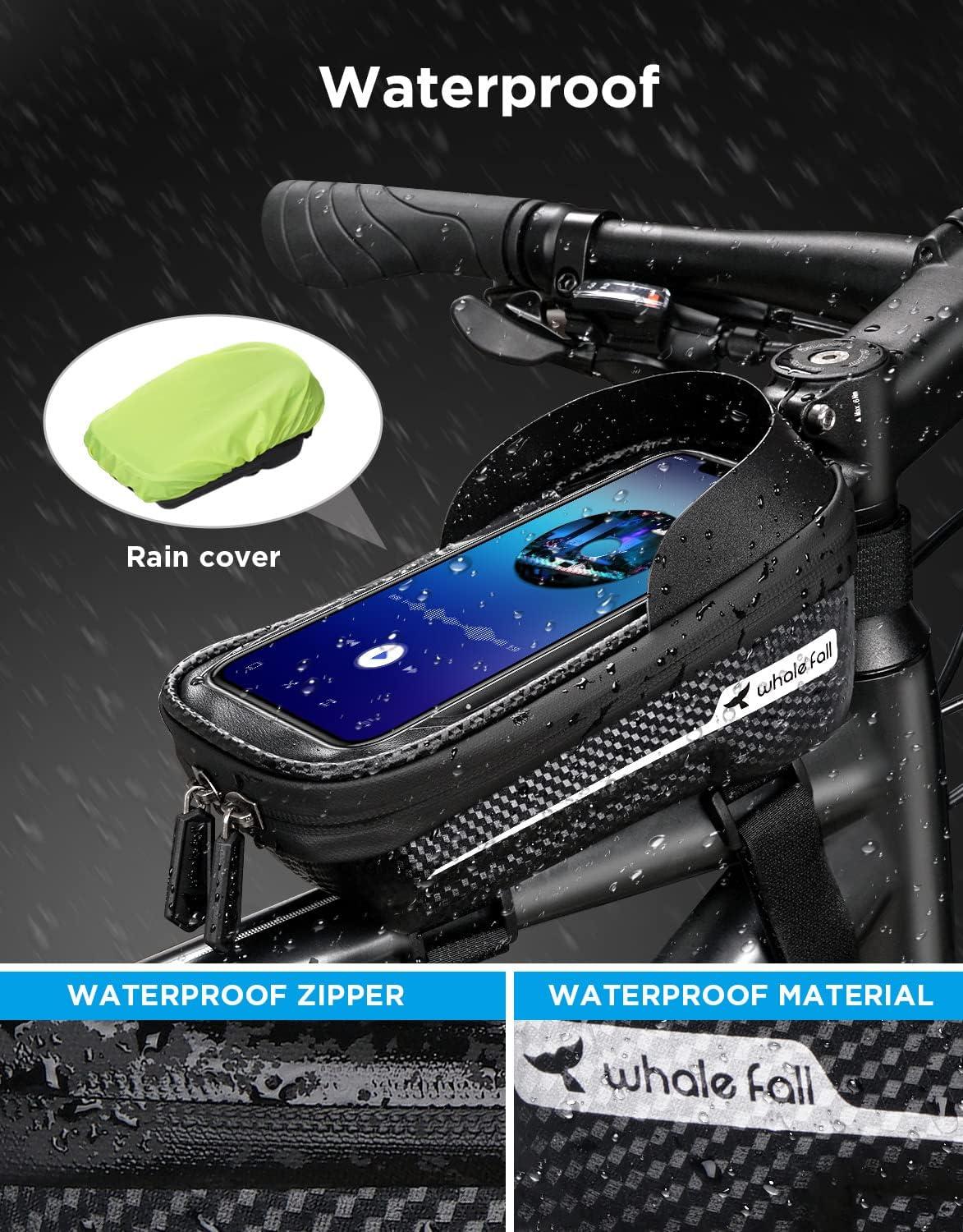 Waterproof Bike Phone Holder Bags Touch Screen Bicycle Phone Mount Front  Frame Bag For iPhone 13
