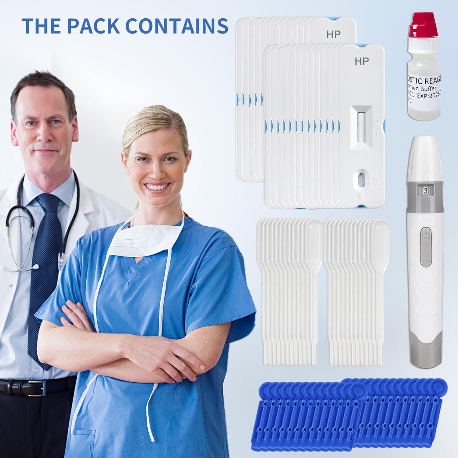 Helicobacter Pylori Test Kits at Home 25 Tests Included h. Pylori