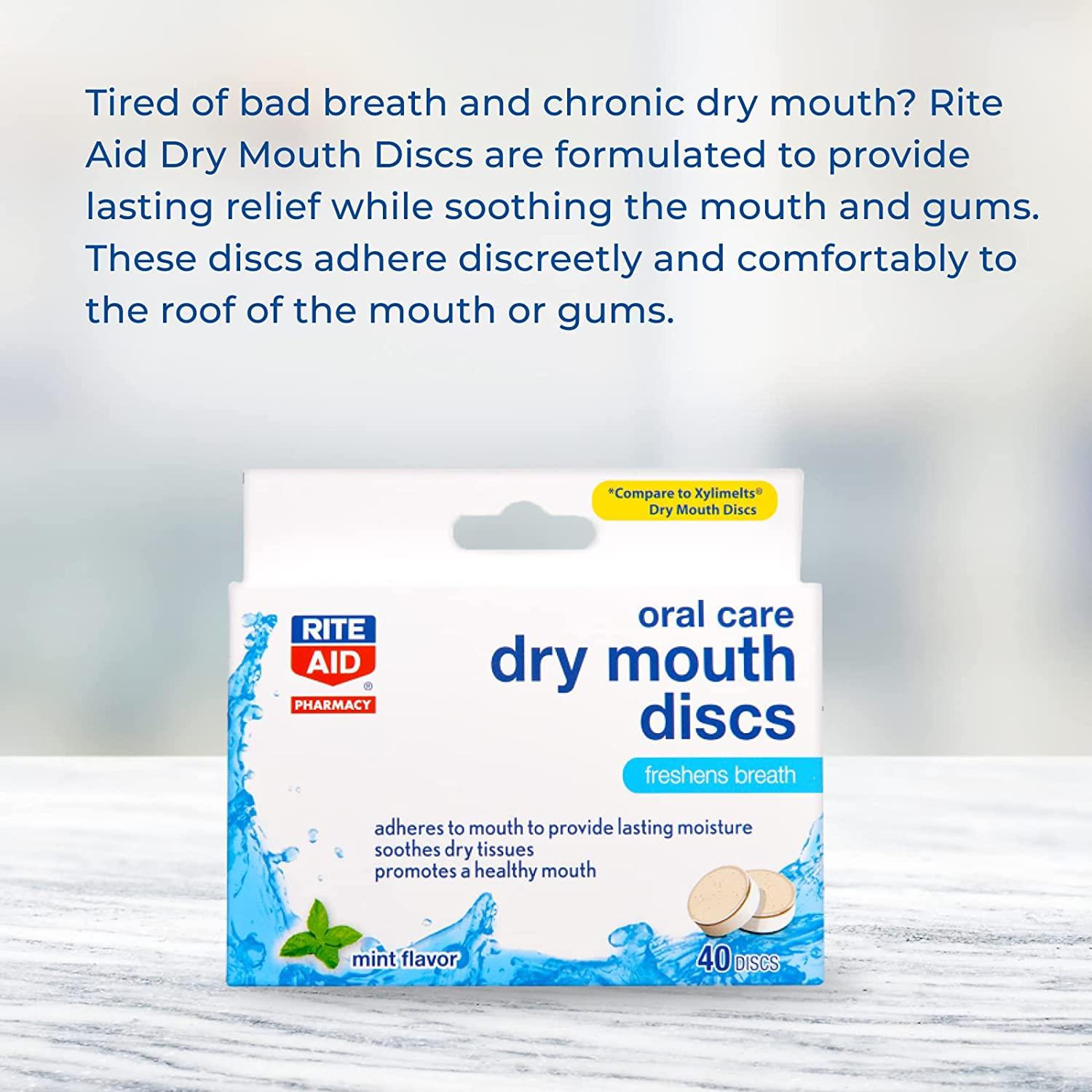 Rite Aid Dry Mouth Discs 40 Discs Mint Flavor Freshens Breath