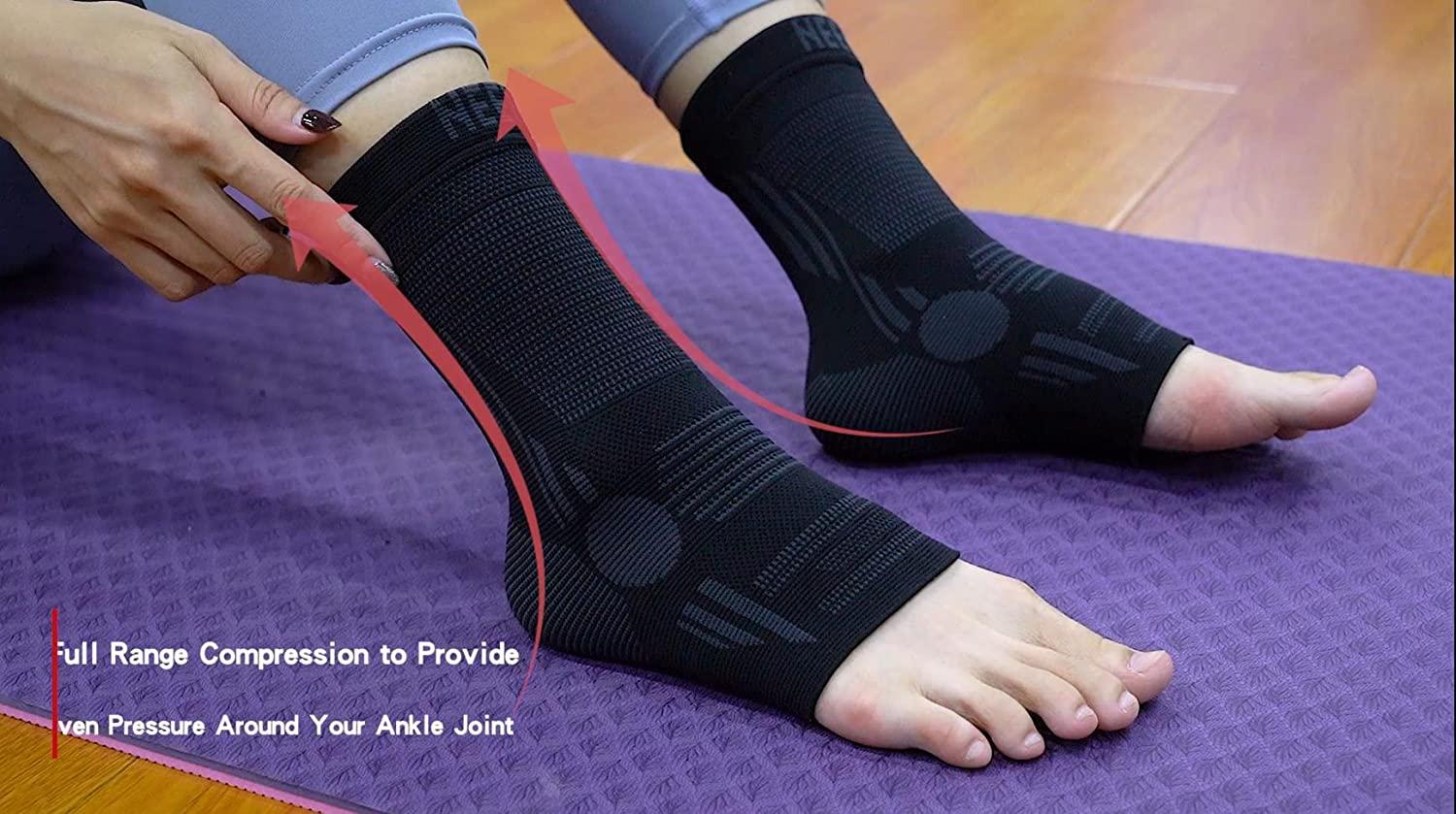 NEENCA Professional Ankle Brace Compression Sleeve (Pair), Ankle