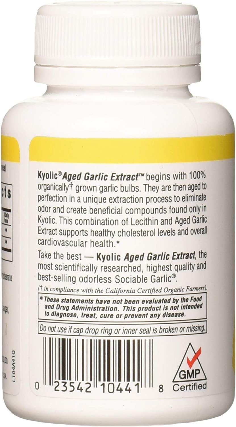 Kyolic Aged Garlic Extract Cholesterol Formula 104100 Capsules