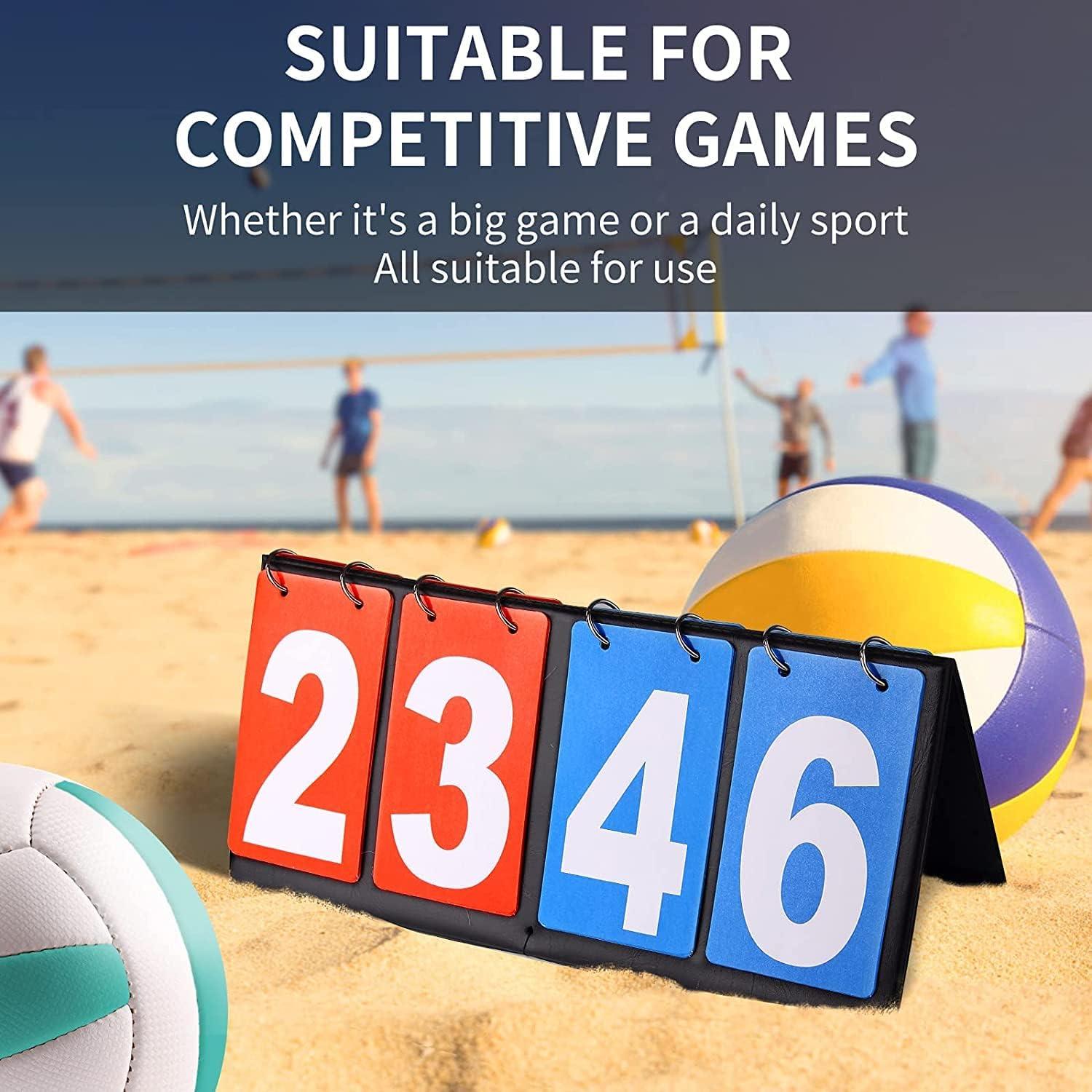 yiwoo Scoreboard Score Keeper,Volleyball Basketball Tennis Table Tennis Scoreboards(4Digital)