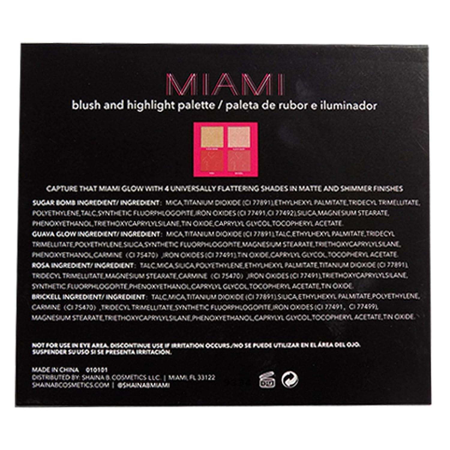 Shaina B. Miami Blush and Highlight Mini Palette - 6.5 Inch | Shop Now