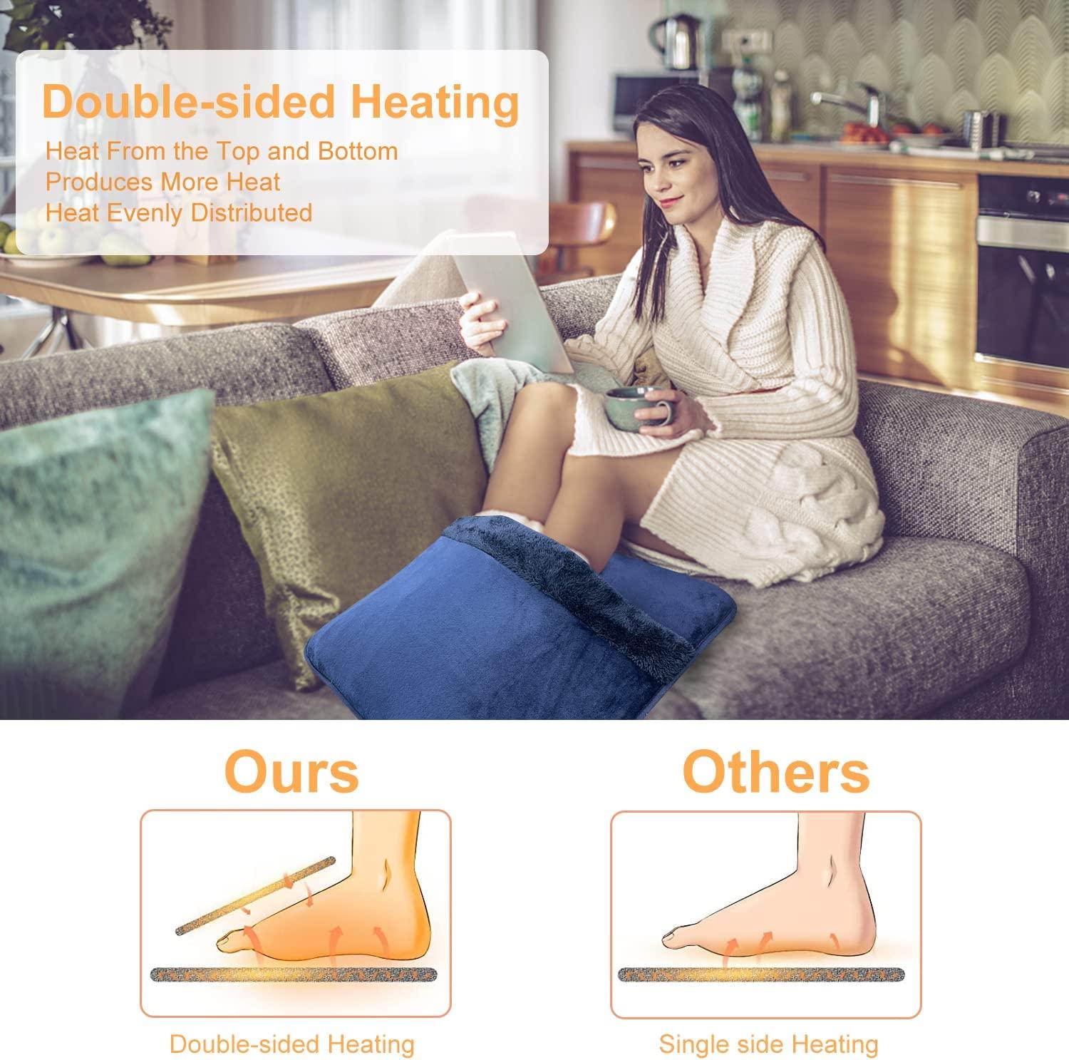 Double Sided Electric Foot Warmer for Men and Women with NonSlip &18H