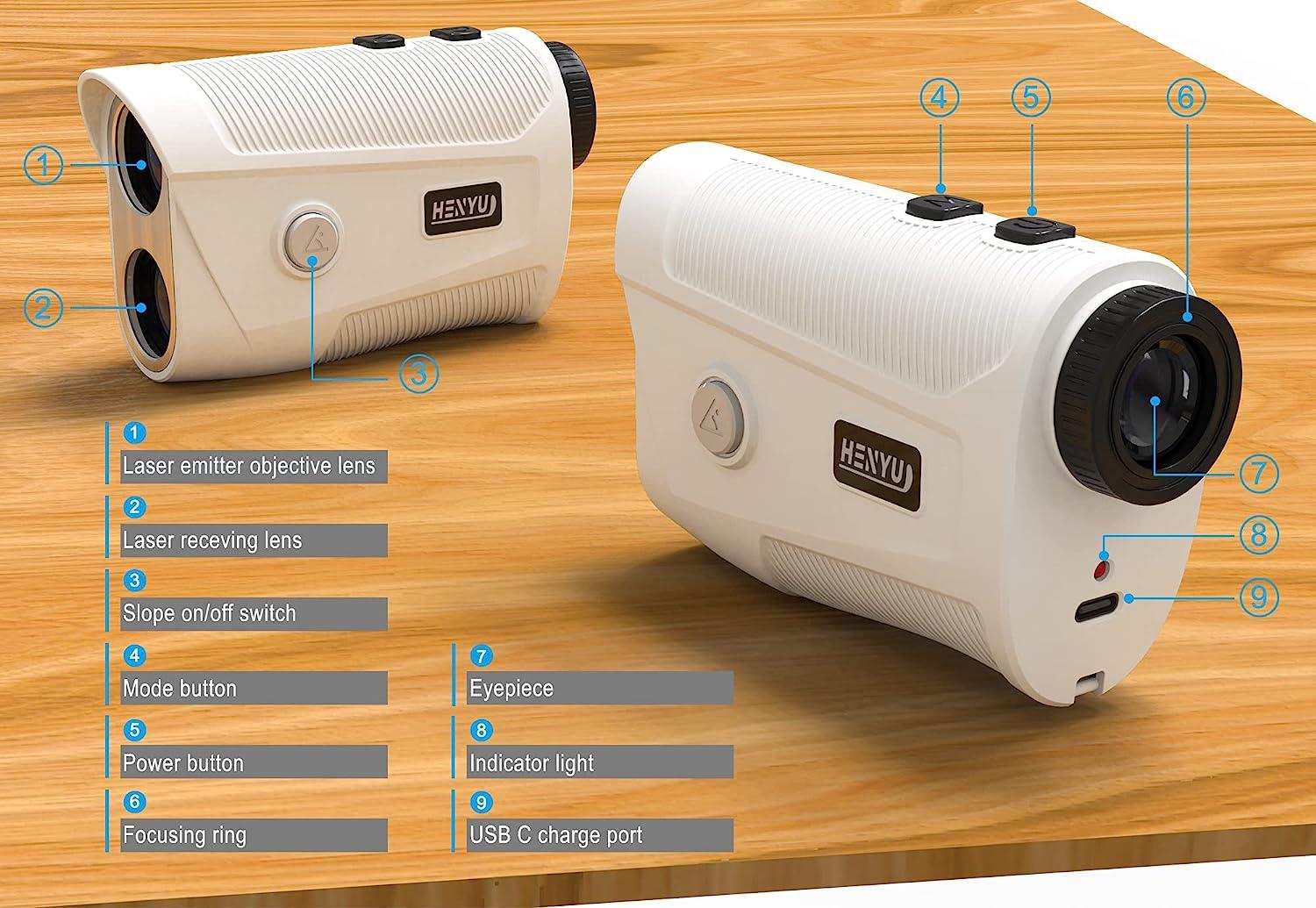 Golf Rangefinder with Slope, Golf Laser Rangefinder,1000 Yard Range