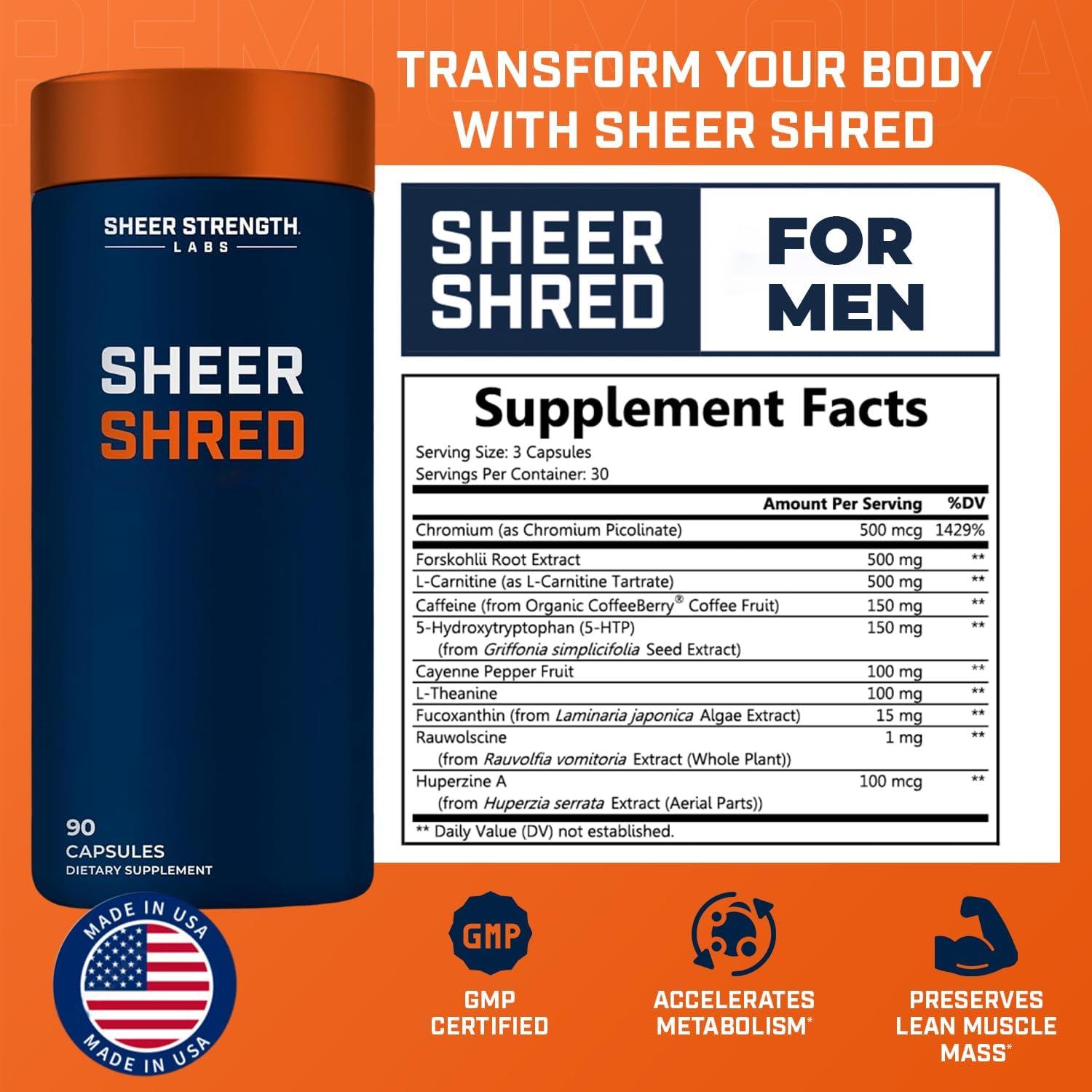 Sheer Strength Labs Premium Thermogenic Supplement for Men - Powerful  Capsaicin L-Carnitine Forskolin & Rauwolscine - 30-Day Supply | Buy  Internationally | Buy Now with Express International Delivery | GoSupps.com