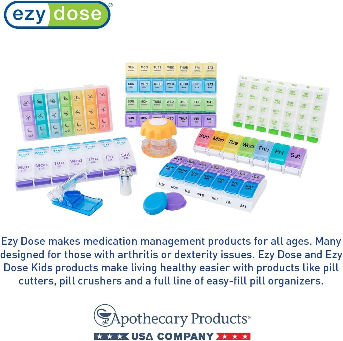 Ezy Dose Daily Round, Portable OnTheGo, Pill Box, Organizer and