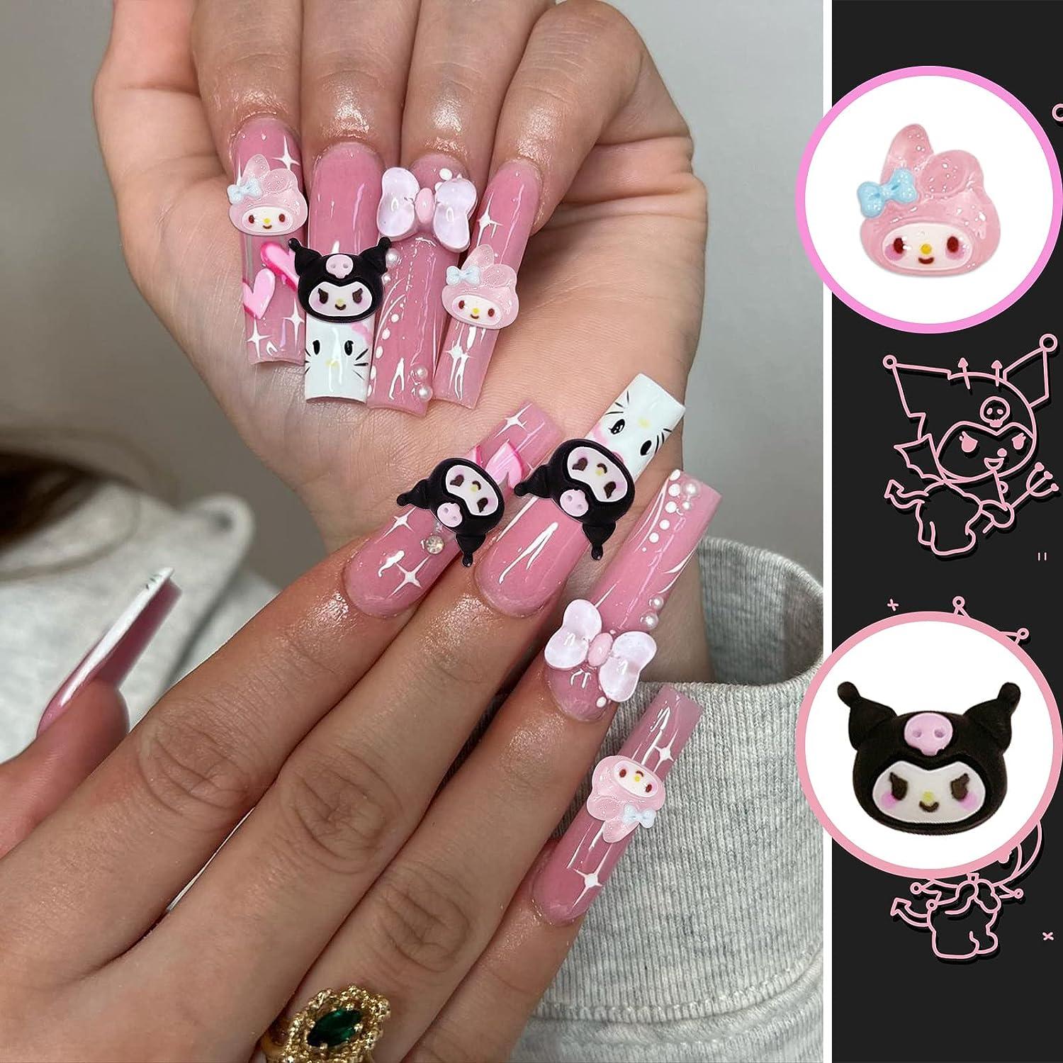 Kitty Fake Nails - Etsy