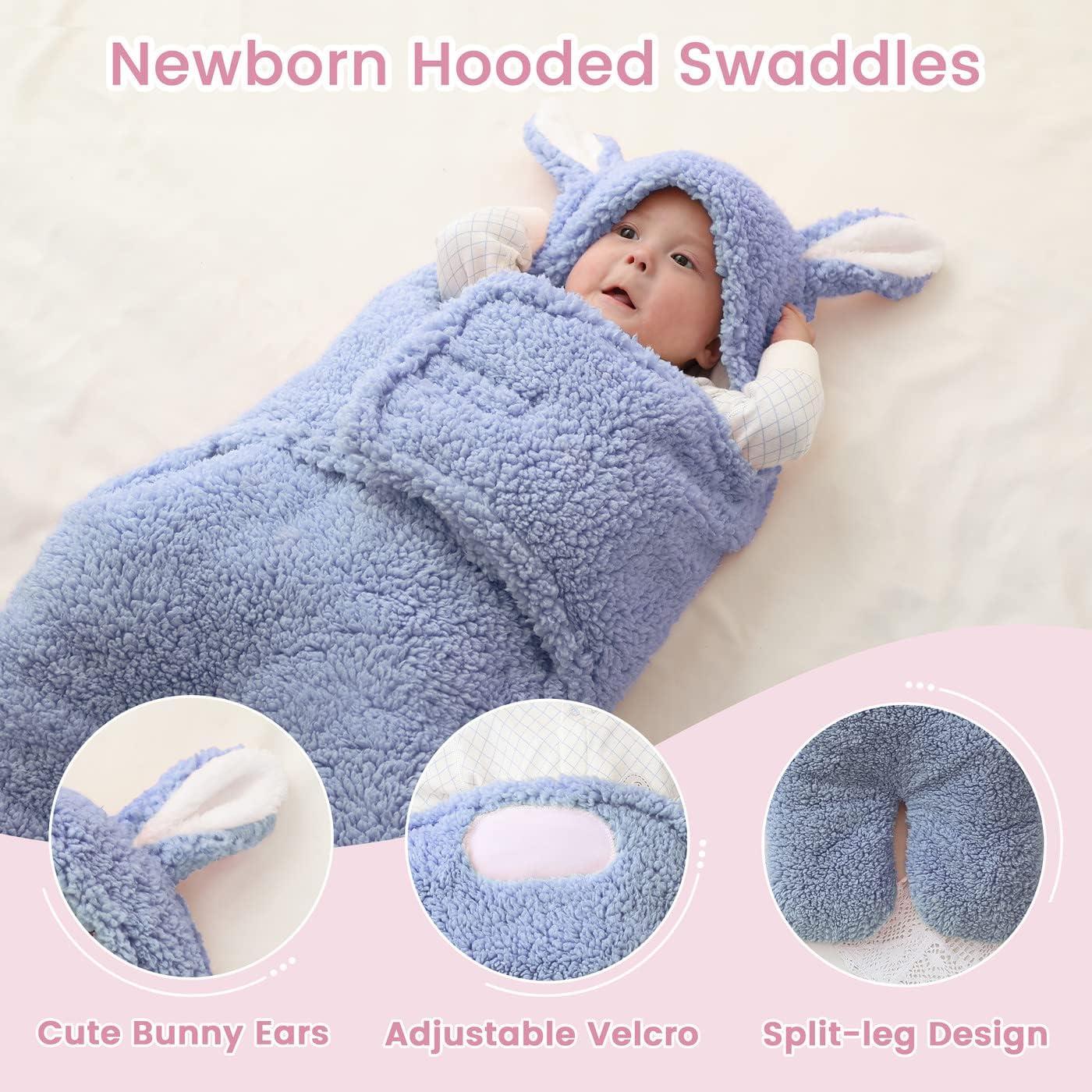 Biologische Baby Swaddle Wrap Dekens - 3-Pack Pasgeboren Swaddles 0-3