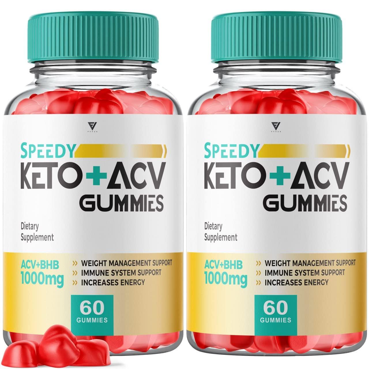 (2 Pack) Speedy Keto ACV Gummies for Weight Loss Speedy Keto Plus ACV
