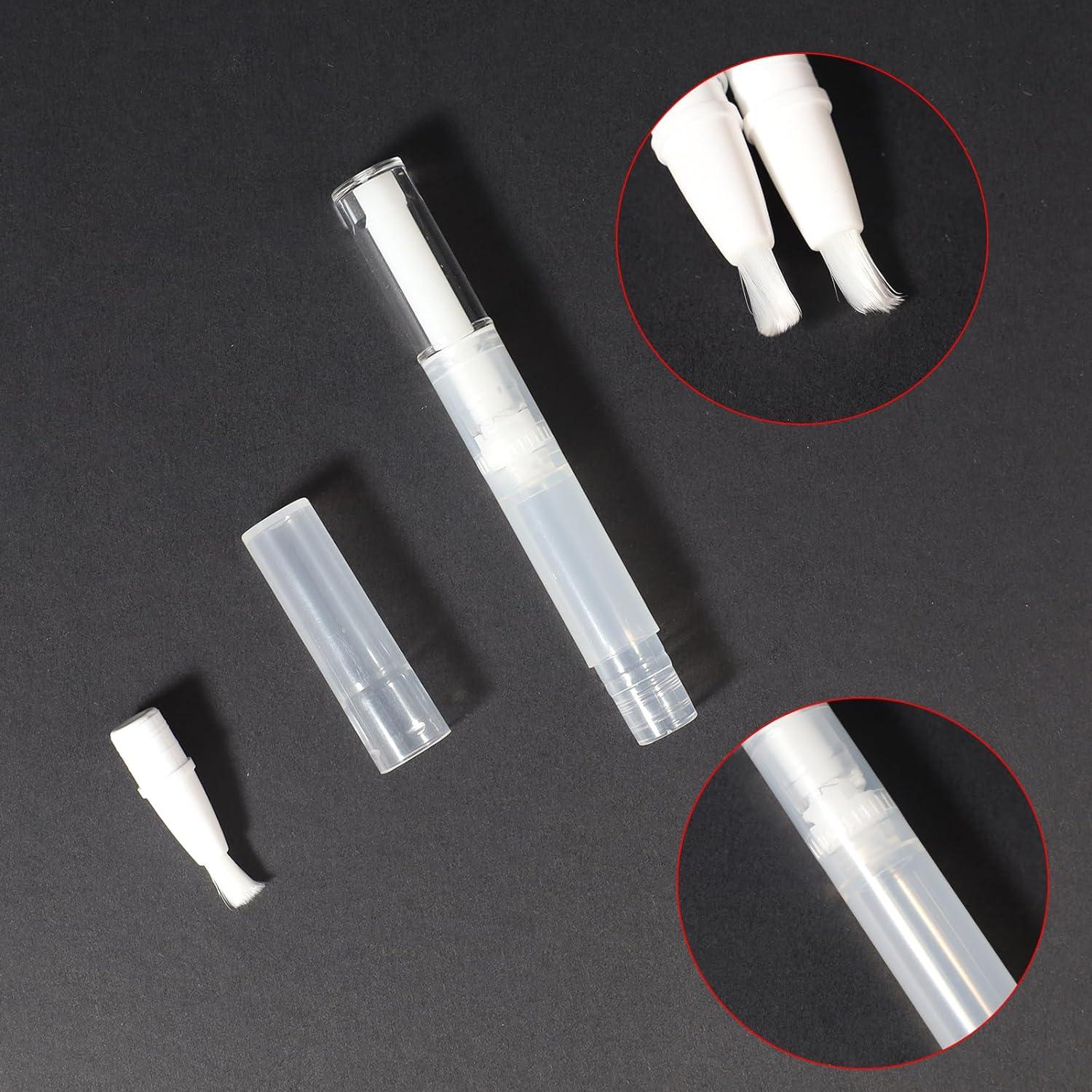 5 Pcs Transparent Twist Pens 3ml Nail Oil Pen with Brush Tip Empty