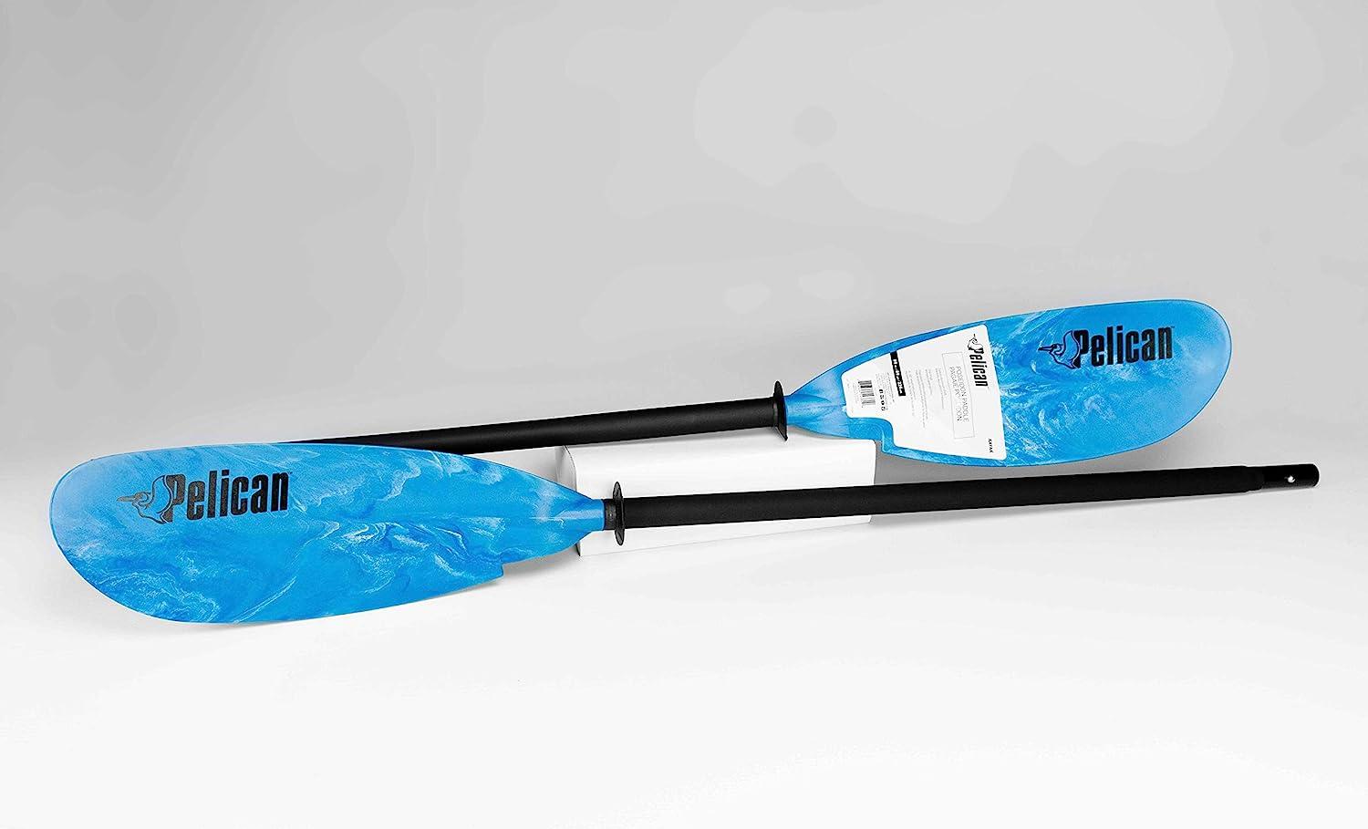 Poseidon Paddle 89 in - Aluminum Shaft with Reinforced Fiberglass Blades -  Lightweight, Adjustable Kayaks Paddles Blue 2020 Model