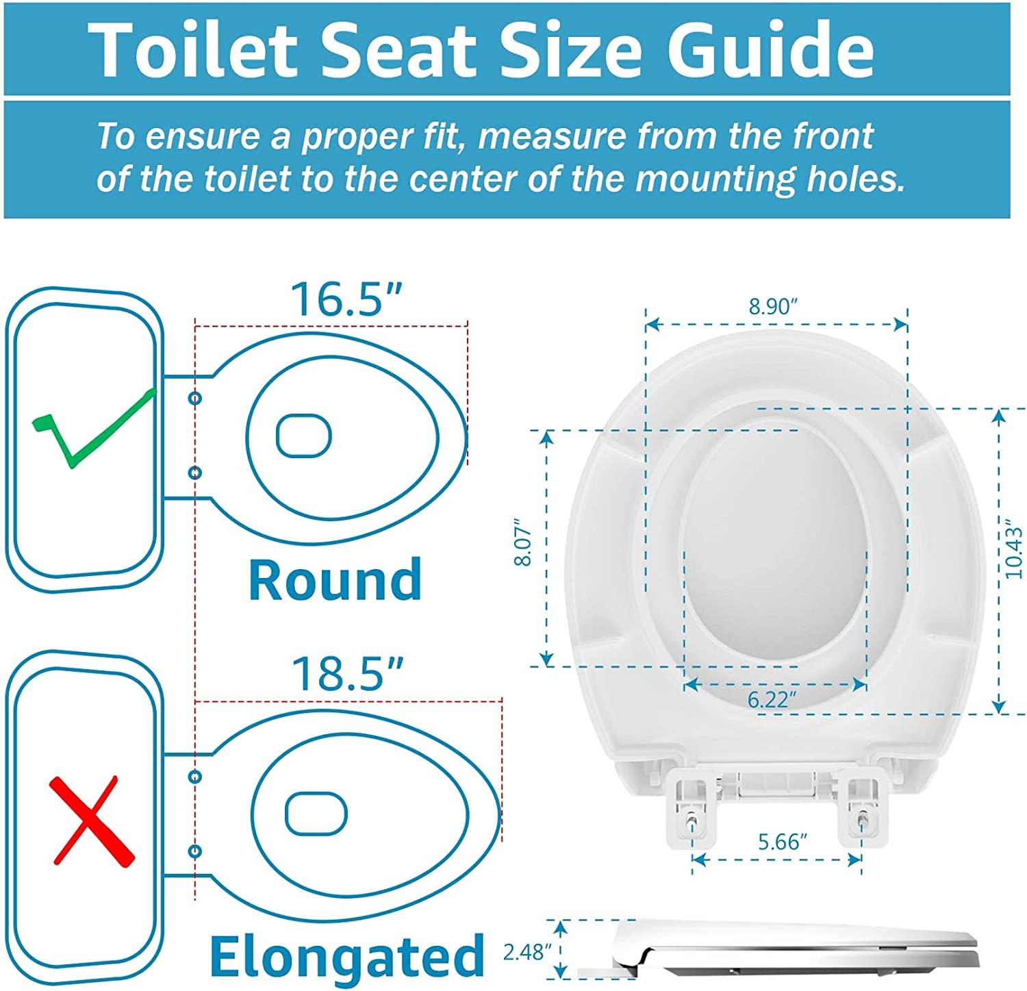 Round Toilet Seat With Toddler Seat Built In, Slow Close, Child