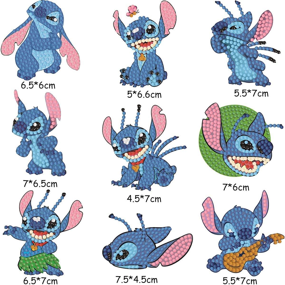 Junrife Cute Diamond Painting Stickers Kits for Kids Anime Craft