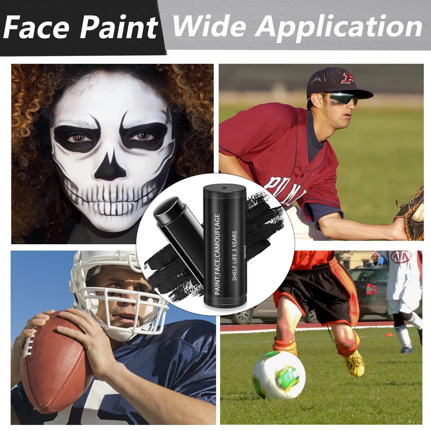 3PCS Sports Eye Black Stick Professional Eyeblack Face Paint Sports  Football Baseball Softball Eye Black Face Body Paint Stick for Eyeblack  Makeup Game Halloween Cosplay Party