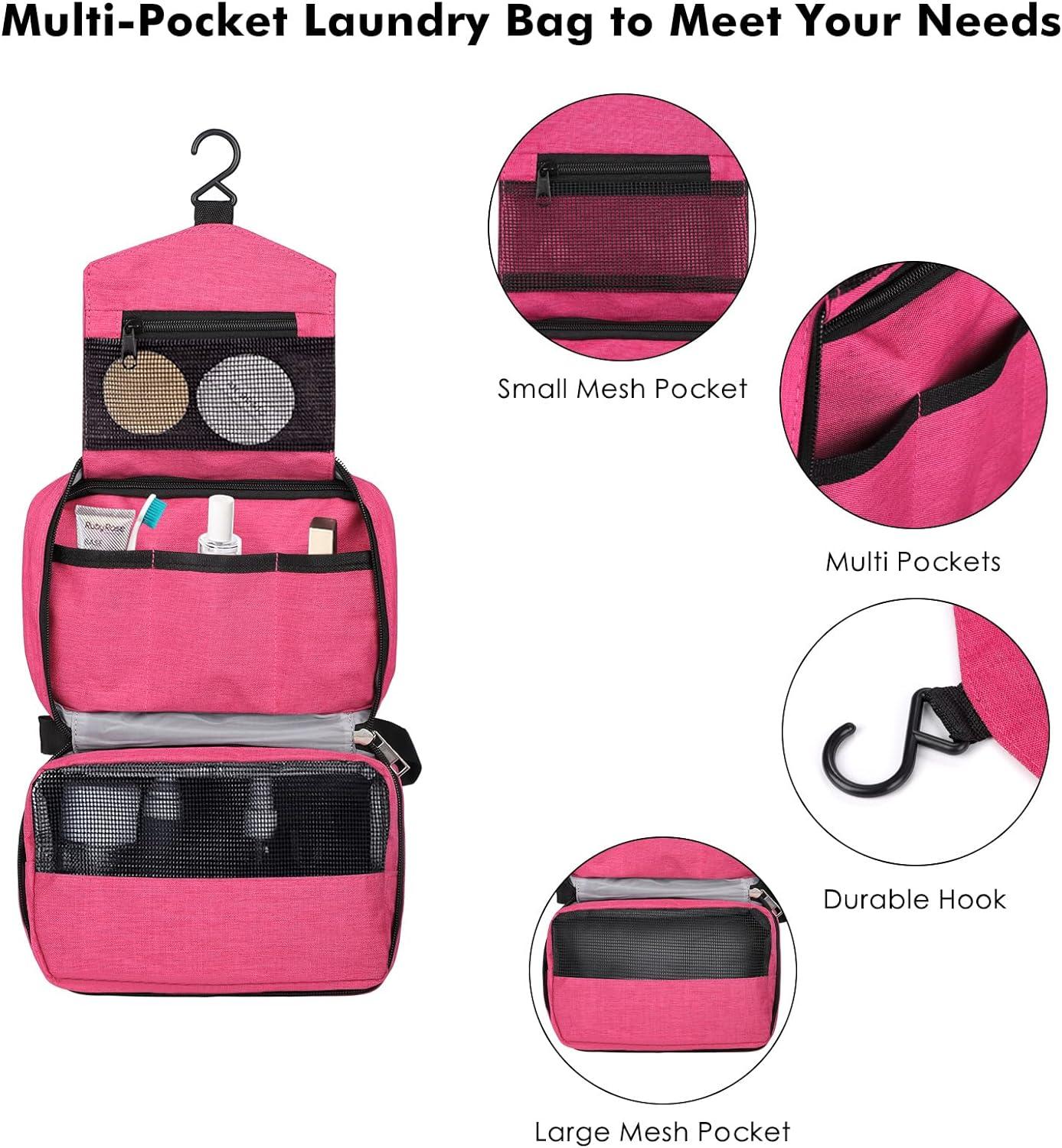 Cooja Hanging Toiletry Bag for Women with Hook Handle Makeup