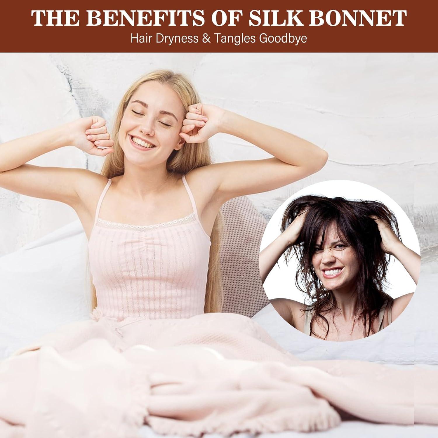 Sleeping Cap Hair Bonnet Benefits Abiello Silk Sleep Bonnet For