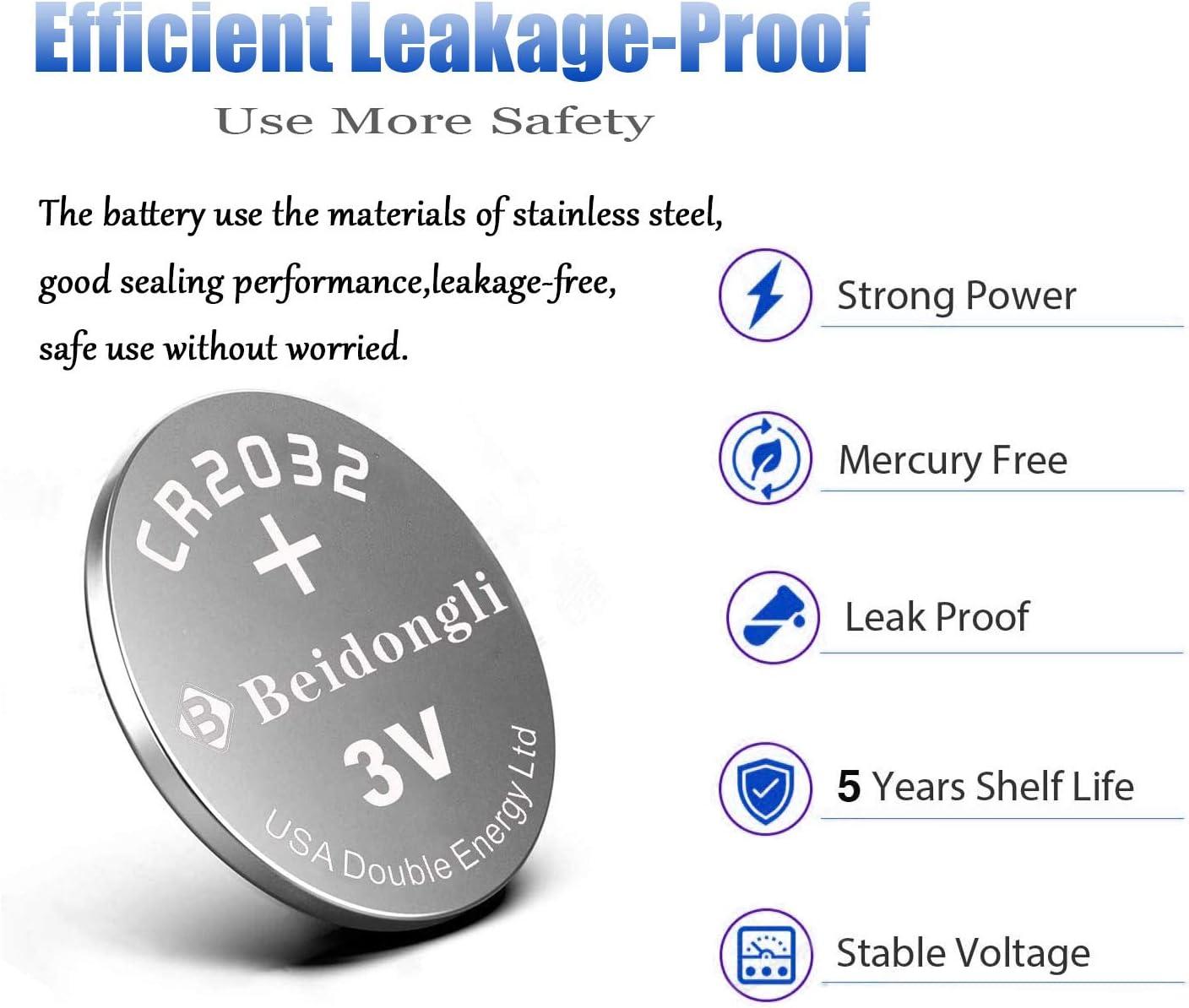 Beidongli CR2016 3V Lithium Battery (10-Pack)【5-Year Warranty】