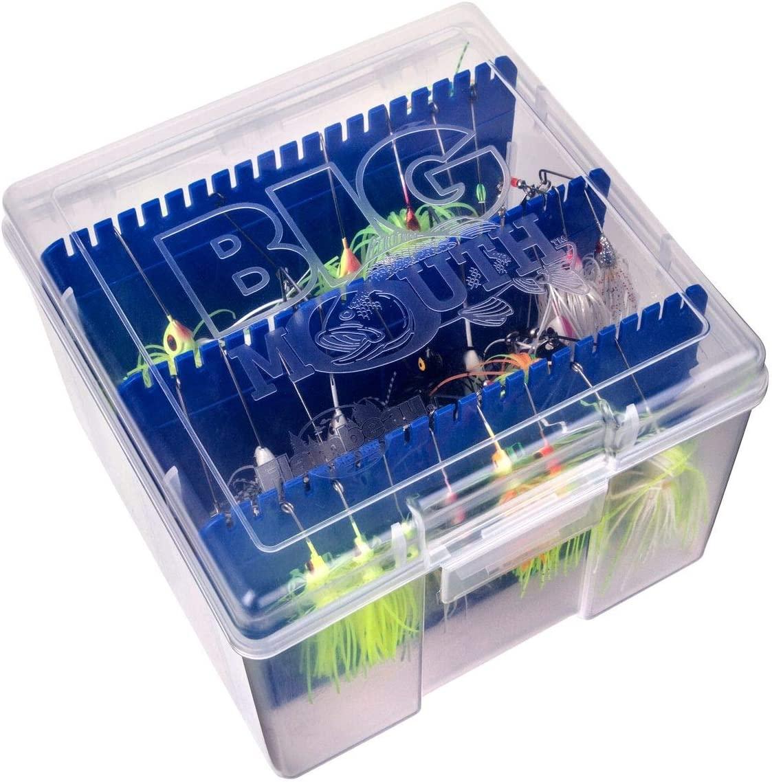 Flambeau Outdoors 550 Large Big Mouth Spinnerbait Box, Fishing Bait and Lure  Organizer with anti-corrosion Zerust dividers, Clear
