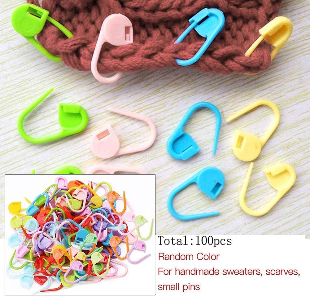Knitting Tools Accessories 18-Piece Knitting Stitch Holder Set - 6 Size  Aluminum Cable Needles For Crochet \u0026 Sewing Aluminum Stitch Markers, image size:1001x955