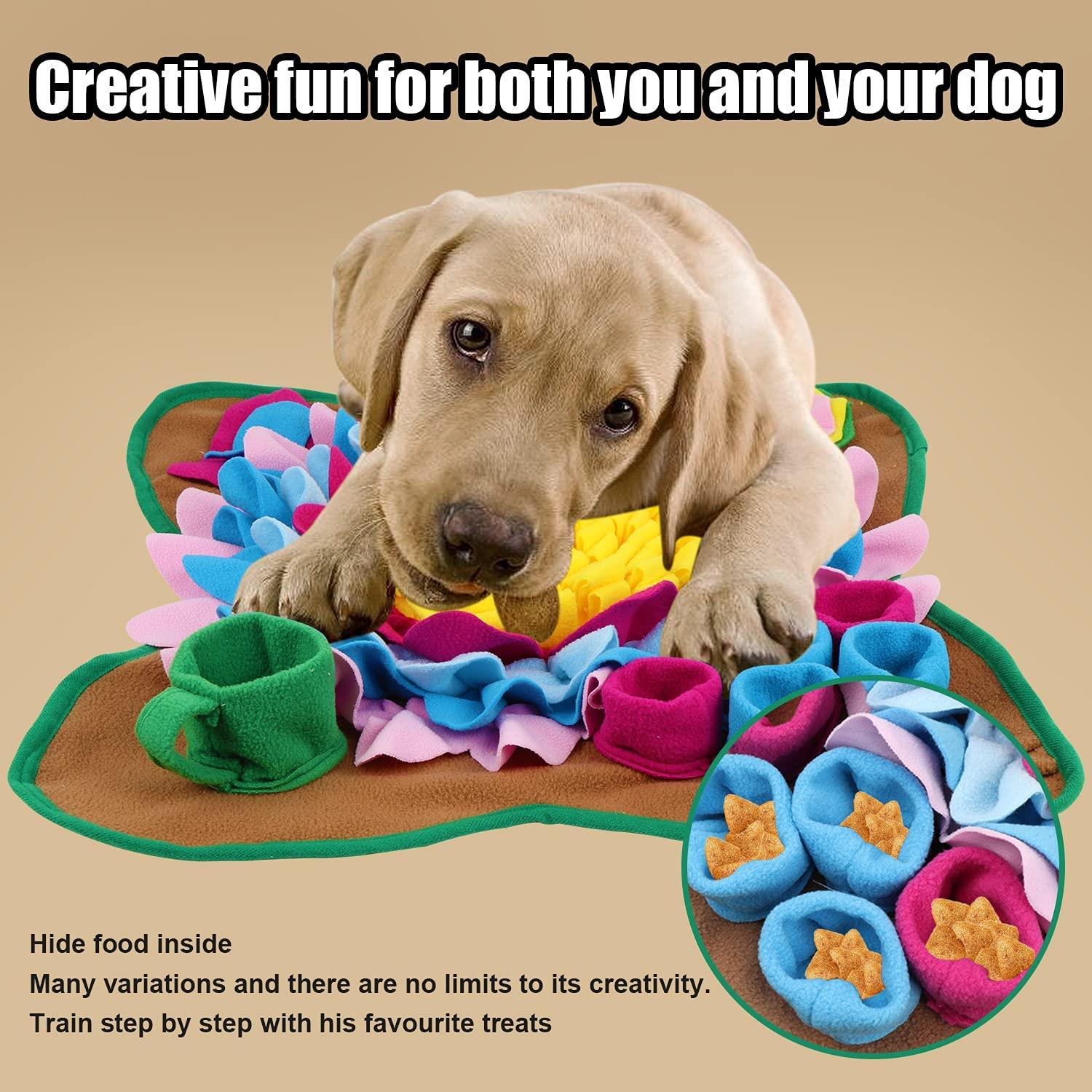 purrrfect life snuffle mat for dogs, dog snuffle mat interactive feed game  for boredom, encourages natural foraging skills an