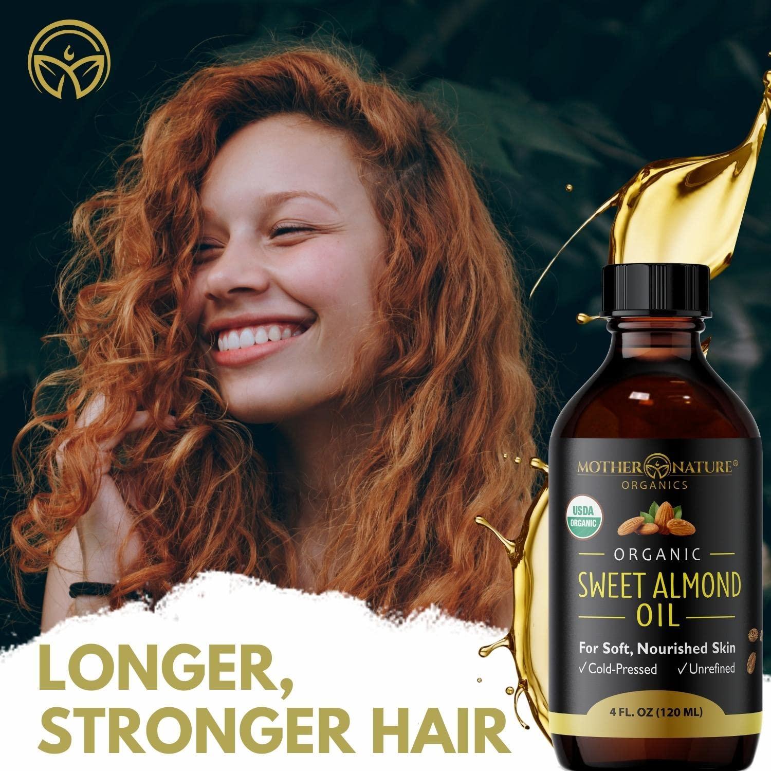 Mother Nature Organic Sweet Almond Oil Extra Virgin & ColdPressed
