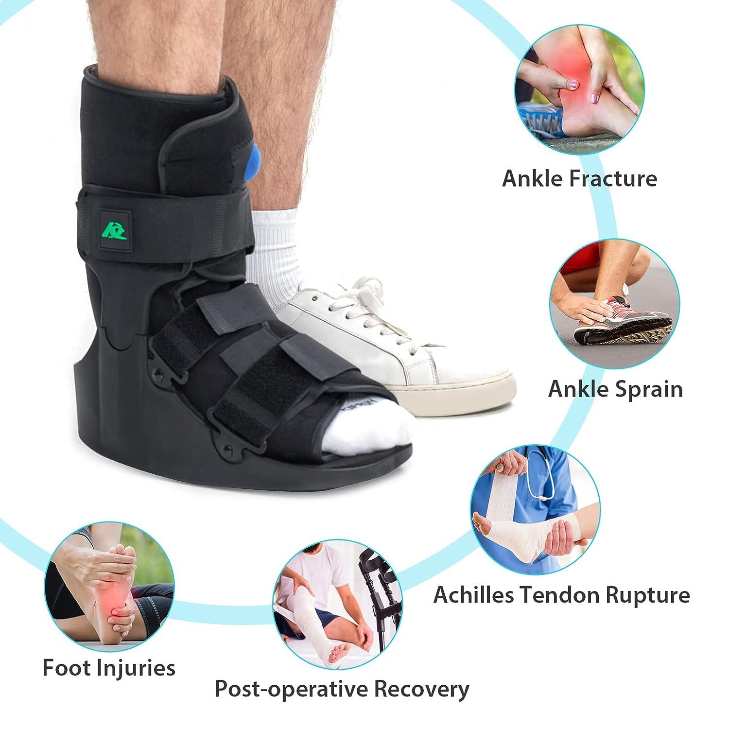 KD Air Cam Walking Boot: Orthopedic Fracture Cast Walker Medical Post-op  Boot for Broken Foot Sprained Ankle Achilles Injuries, Fits Left or Right  Medium
