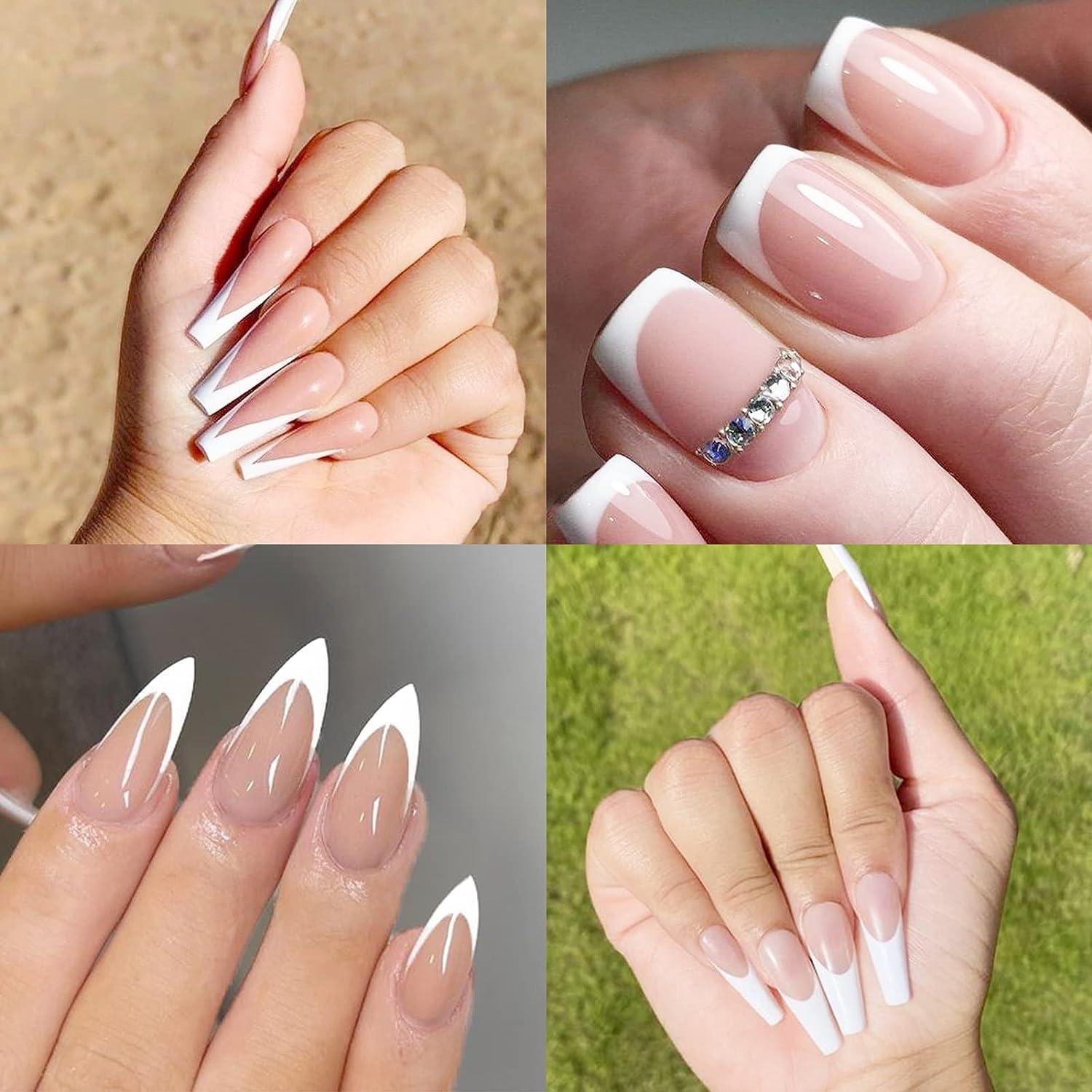 French Tip Nail Guides - Self-Adhesive V-Shaped Manicure Stickers - DIY ...