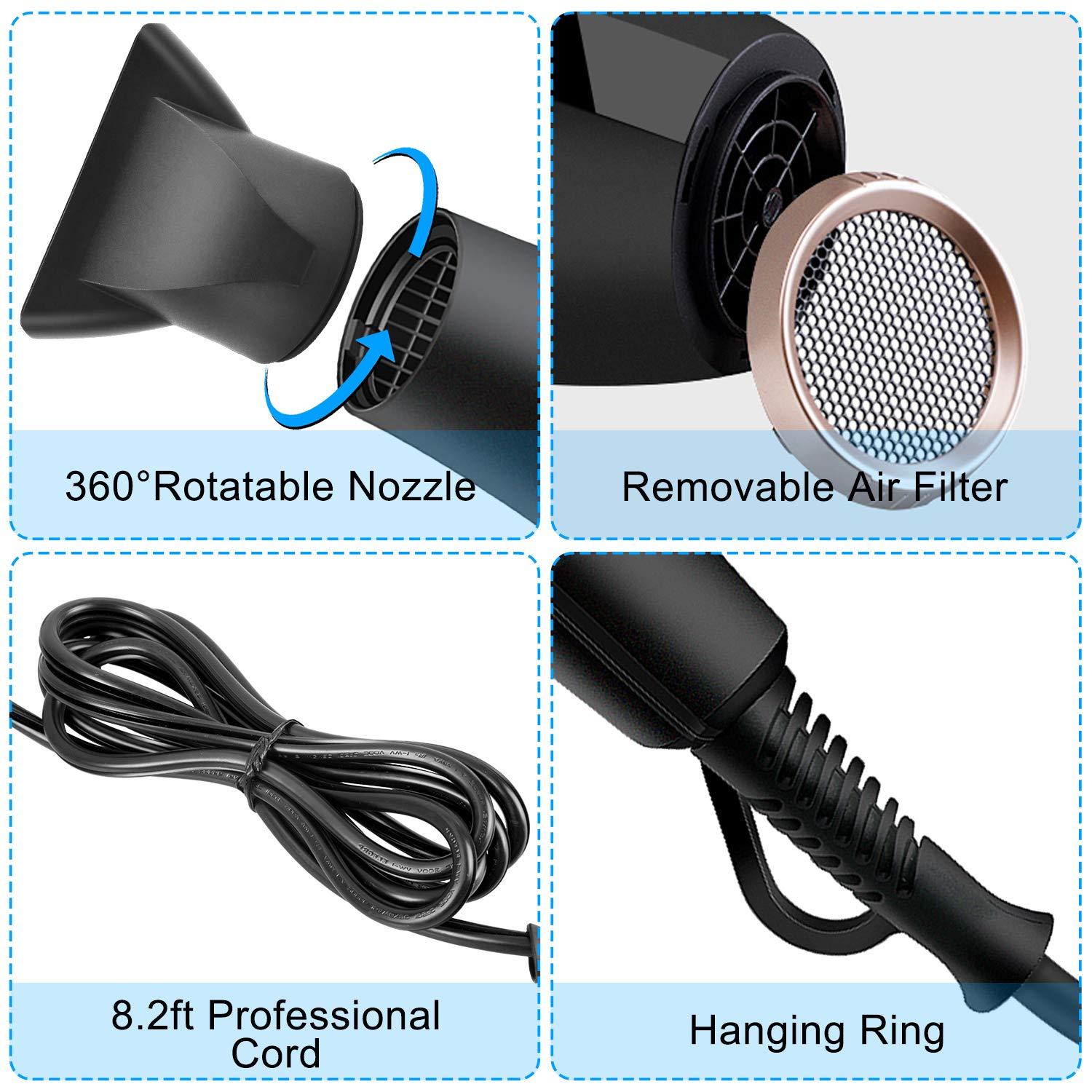 2300W Professional Hair Dryer with ION Technology | Fast Drying AC ...