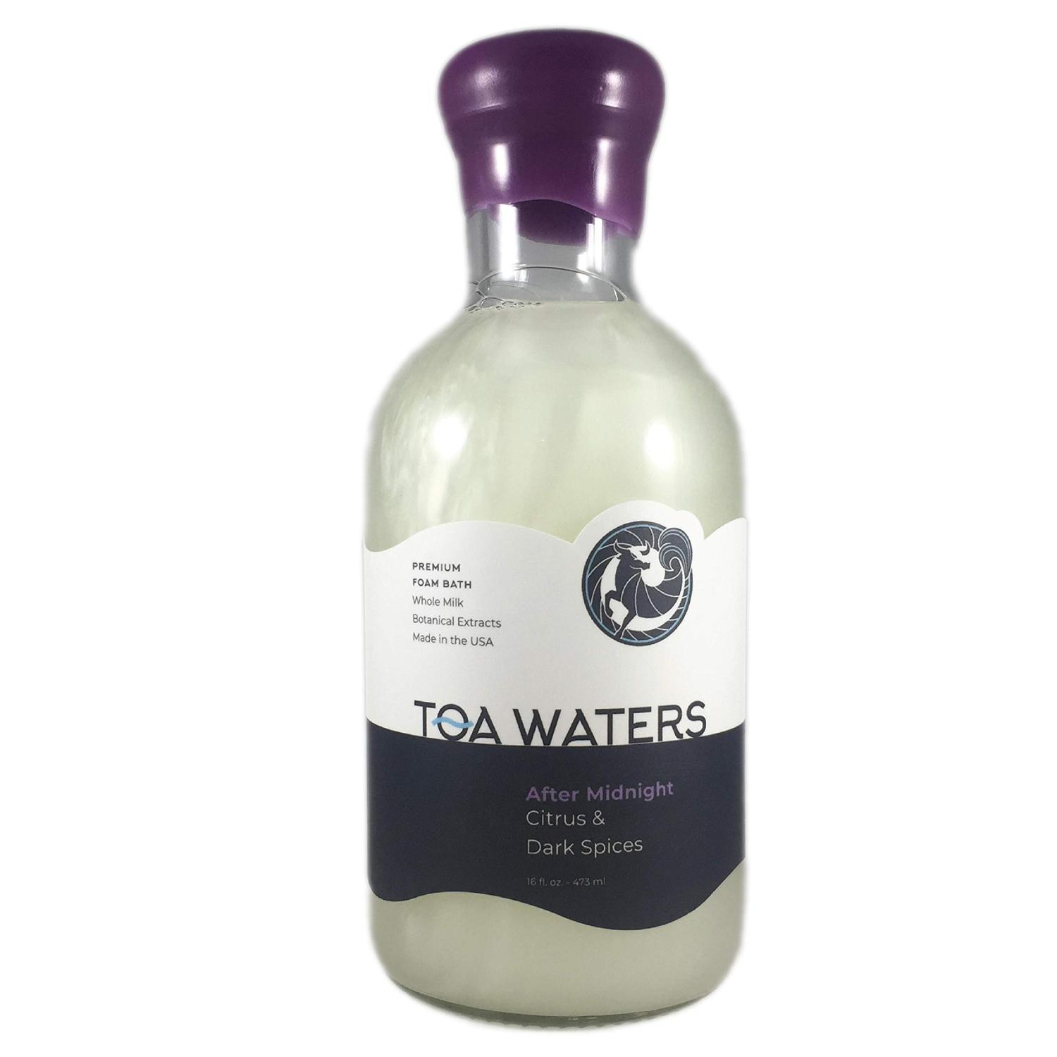 After Midnight Milk Bubble Bath Dark Spices & Citrus Zest by TOA Waters Creamy Milk Bubble