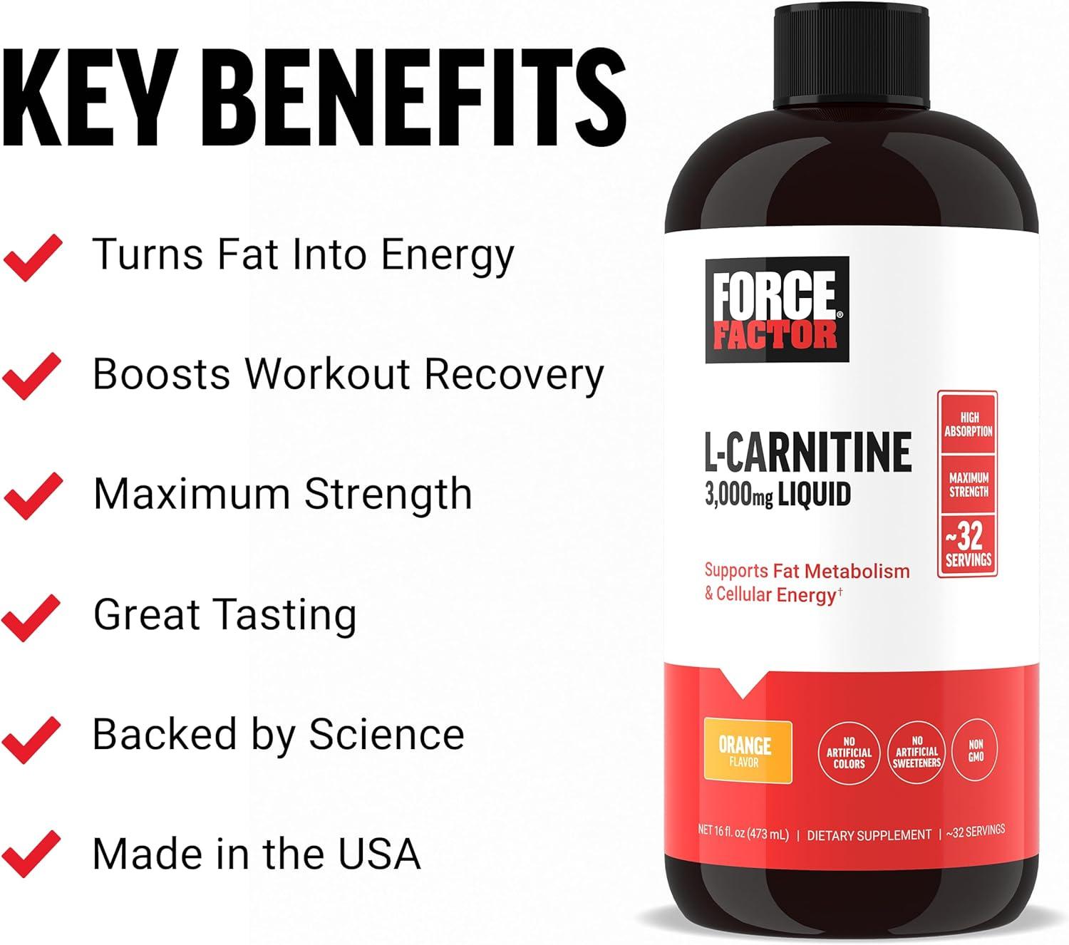 l-carnitine for muscle recovery Amazon.com: Force Factor L-Carnitine Liquid 3000mg, Maximum Strength  Supplement to Support Fat Metabolism, Cellular Energy & Muscle Recovery,  High Absorbing, Non-GMO, Orange Flavor, 16 oz Bottle : Health & Household main image 0