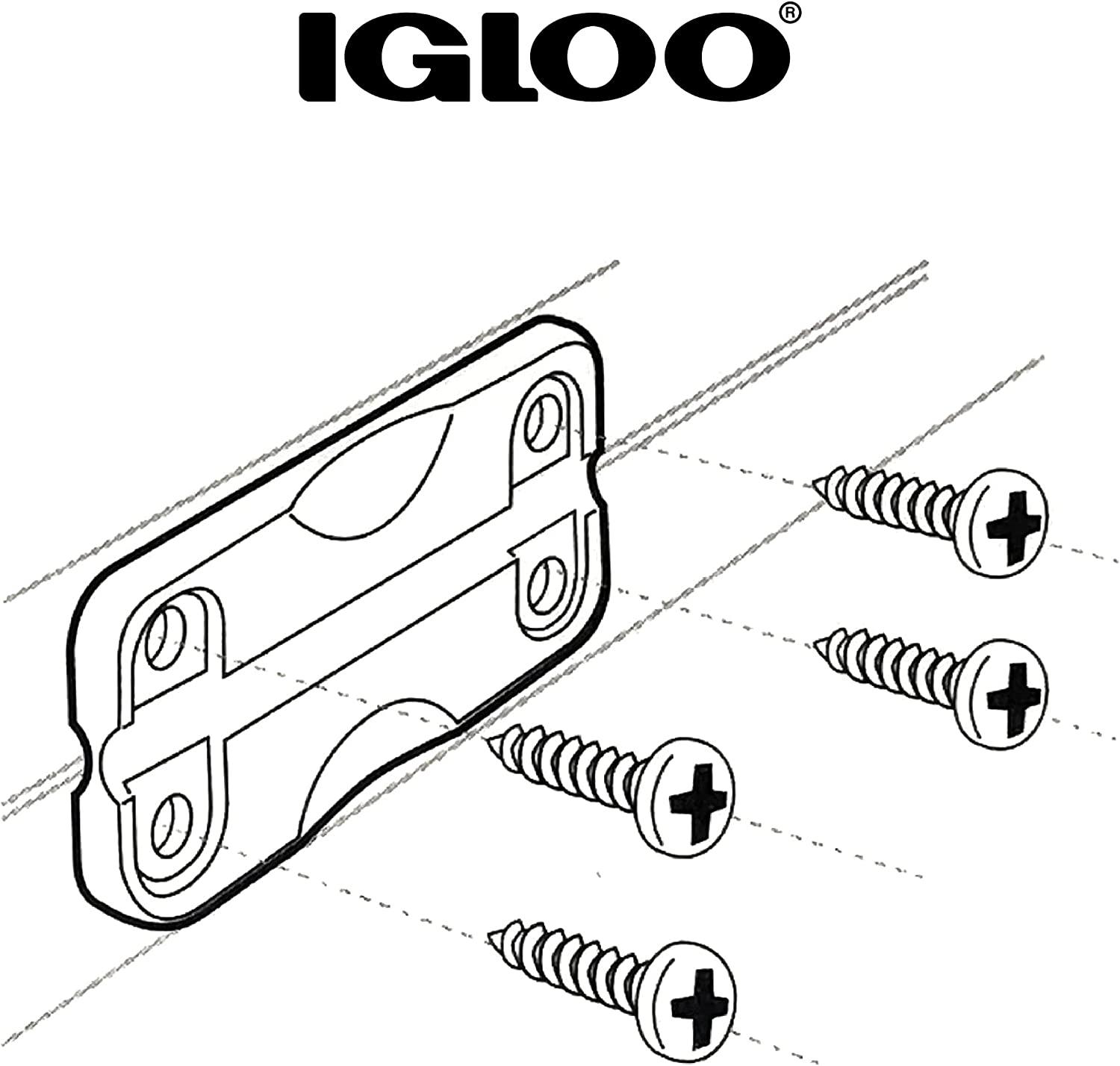 Igloo Cooler Plastic Hinges for Ice Chests (Set of 3)