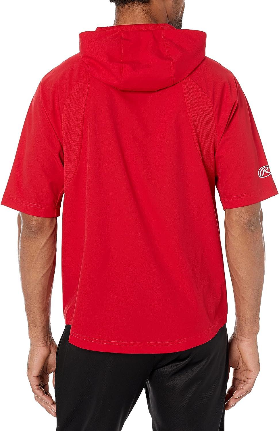 Rawlings Color Sync Adult Men's Short Sleeve Cage Jacket Large Red