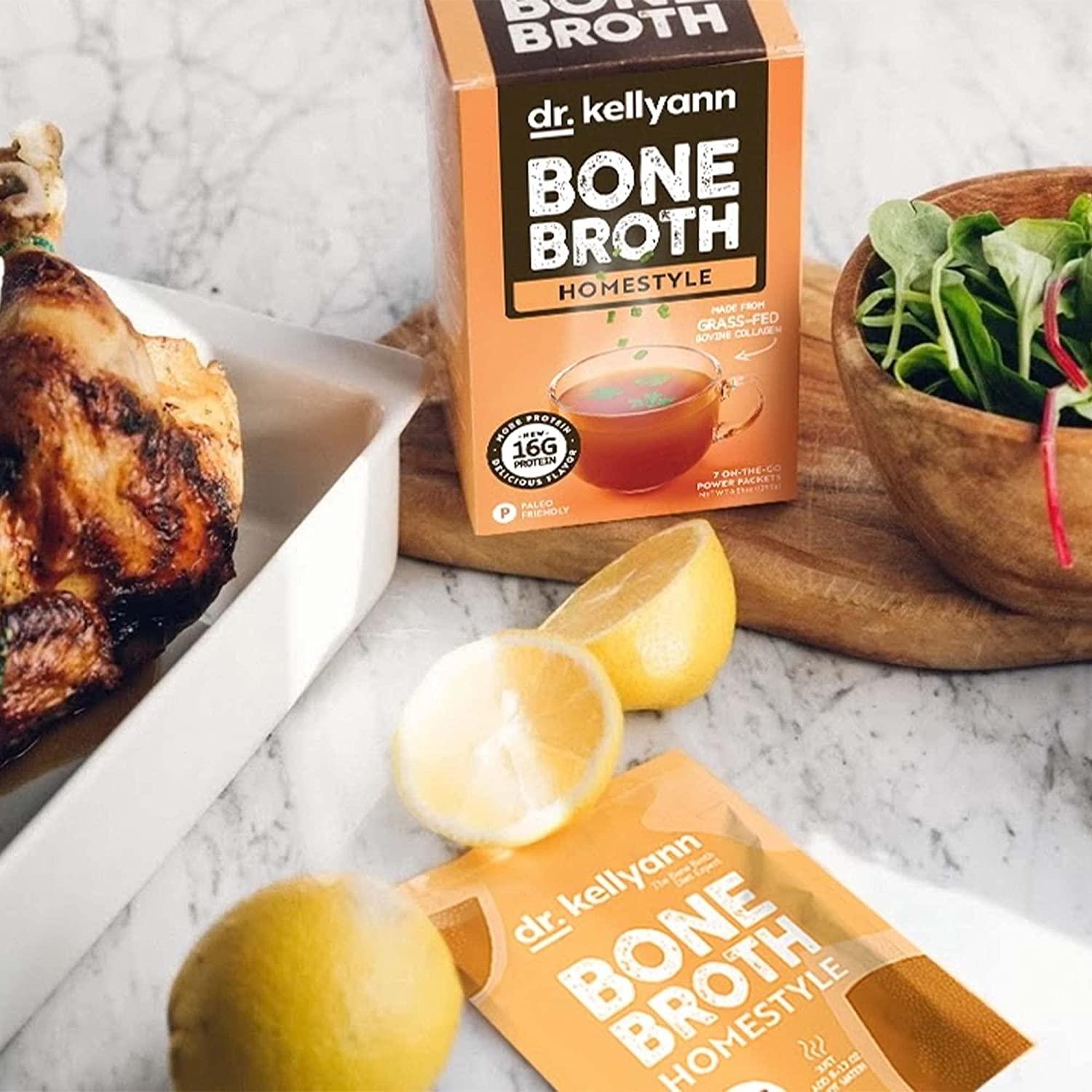 Dr. Kellyann Bone Broth Collagen Powder Packets (7 Servings 1 Box) 16g