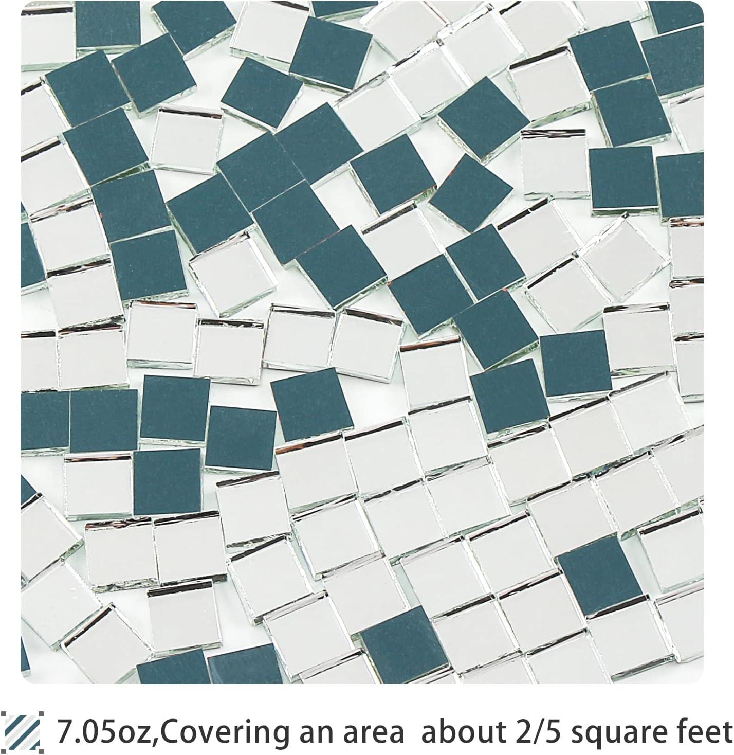 Youway Style Glass Mirror Mosaic Tiles,200g Square Small Mirror