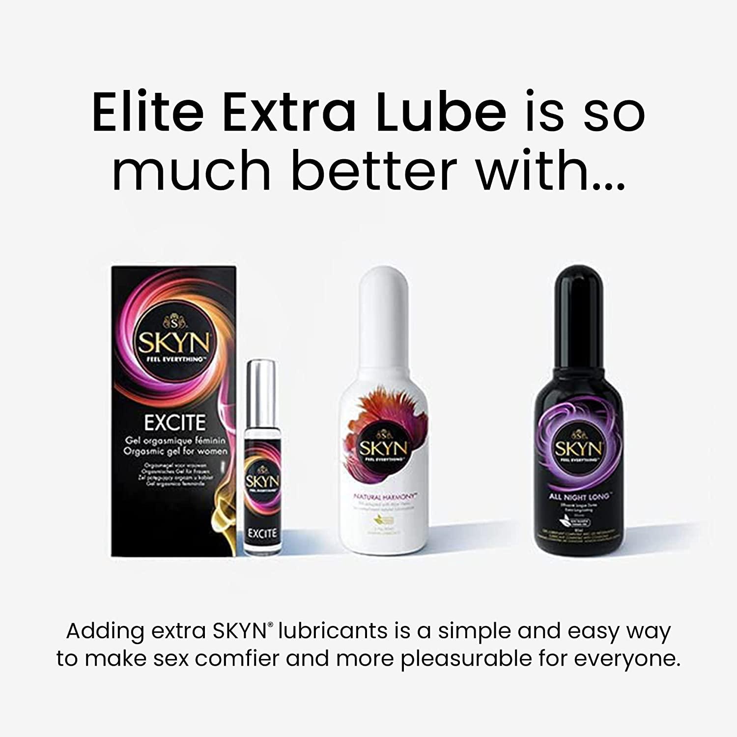 SKYN Elite Extra Lube UltraThin, Lubricated LatexFree Condoms Ultra