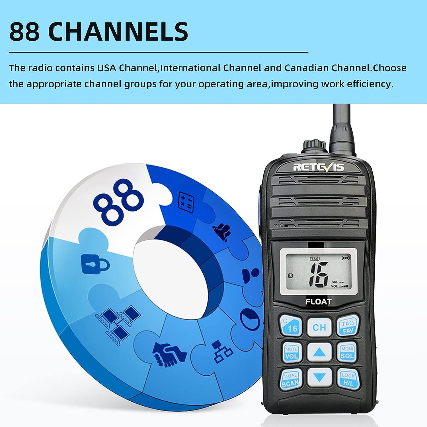 Retevis RT55 Handheld Marine Radio,Marine TwoWay Radios, Floating IP67