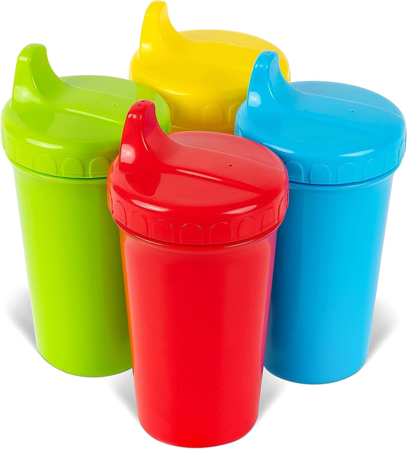 Re Play Made in USA 10 Oz. Sippy Cups for Toddlers (4-pack) Spill