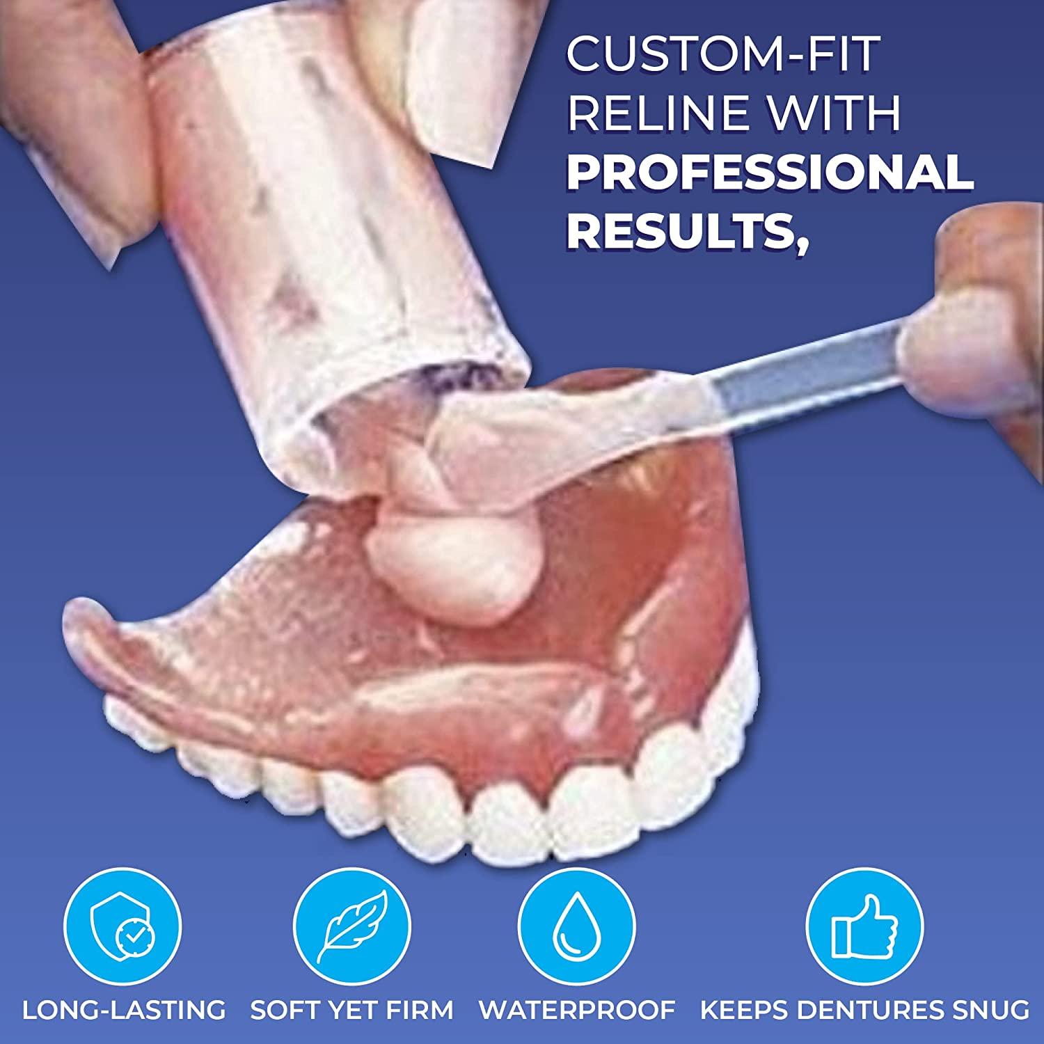 Perma Soft Denture Reliner Kit Relines 2 Denture Plates