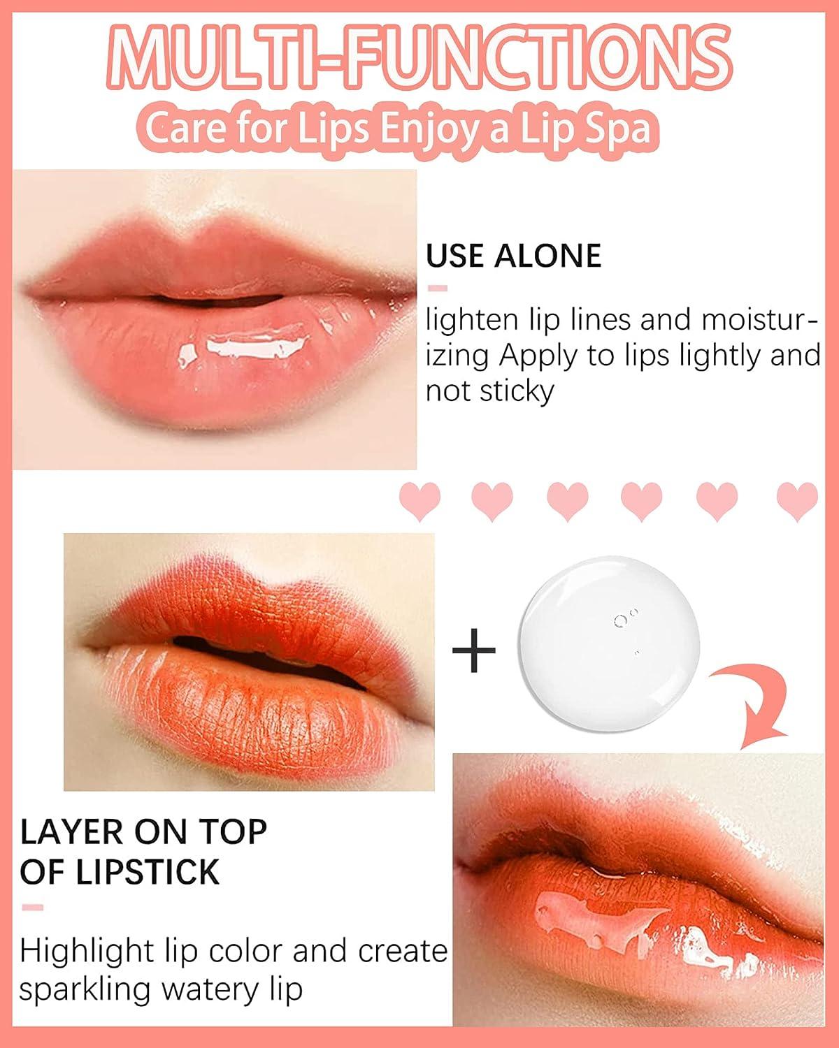 Hydrating Plumping Lip Glow Oil Tinted Gloss with Glitter Shine