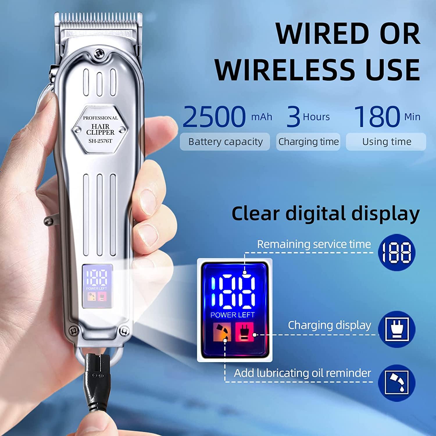 Hair Clippers Professional Cordless for Men, Barber Clippers for Hair