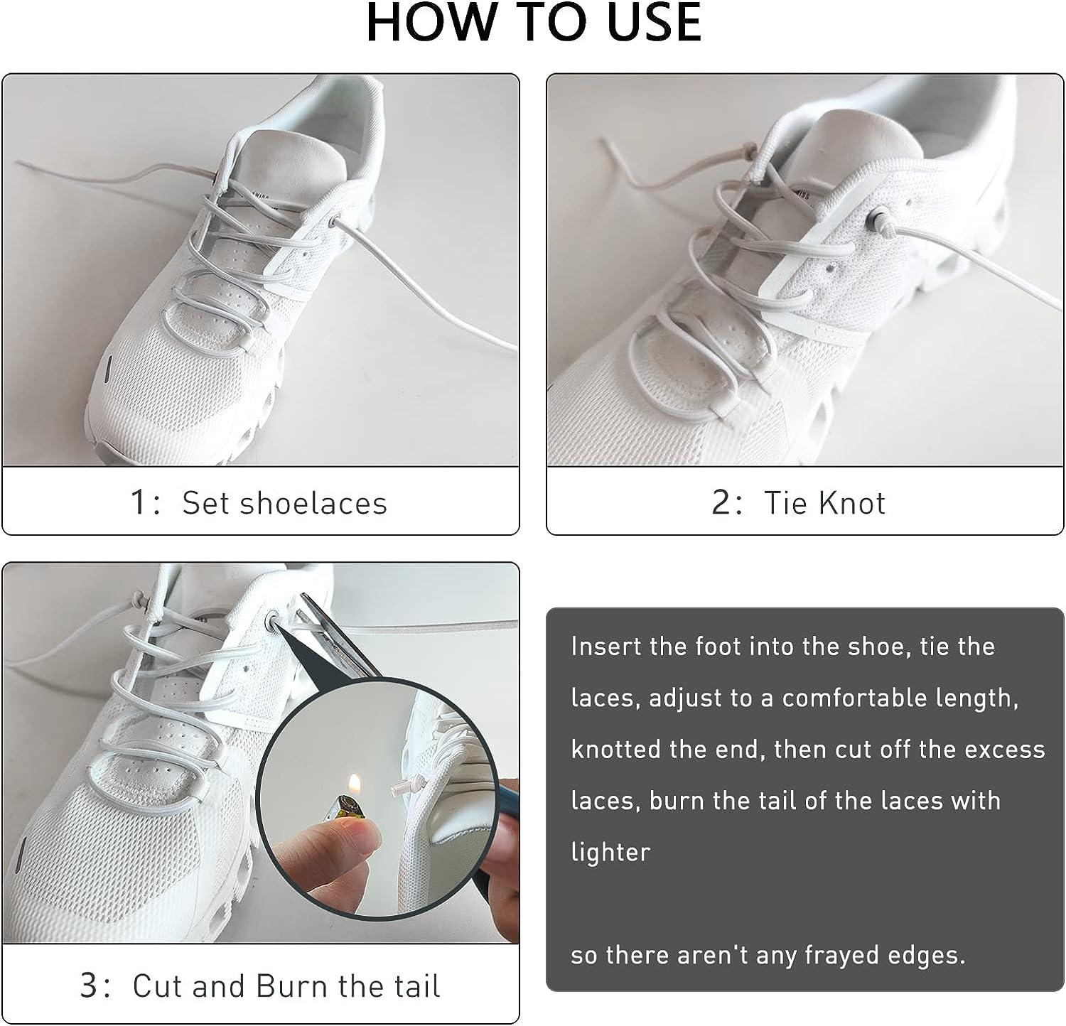 Knot How To Tie Your Shoes For Running NDTEZUGT Pairs Elastic Shoe